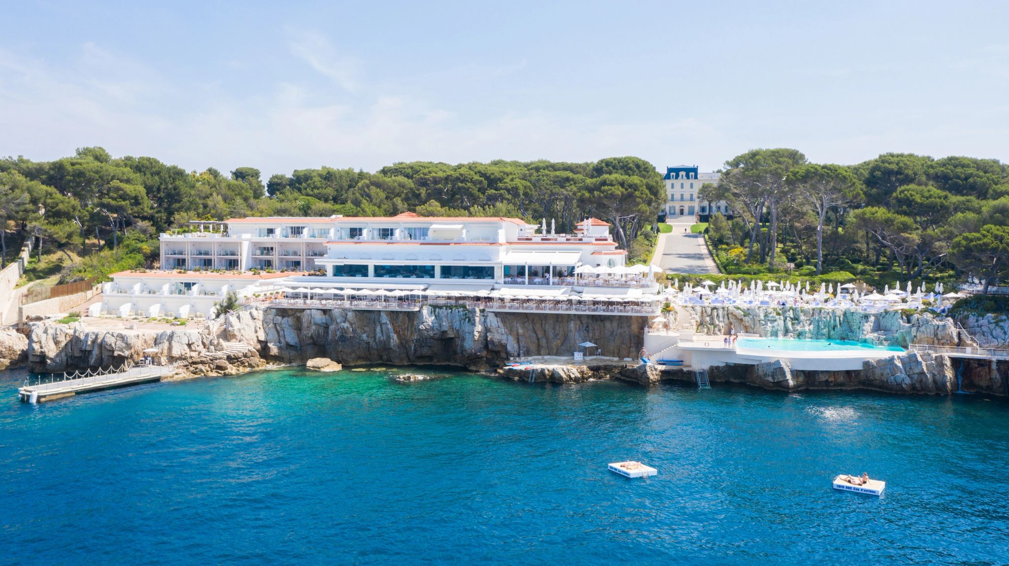 Vista aérea Hotel Du Cap-Eden-Roc hotel beira mar - hotel de luxo - hotel com piscina - piscina externa