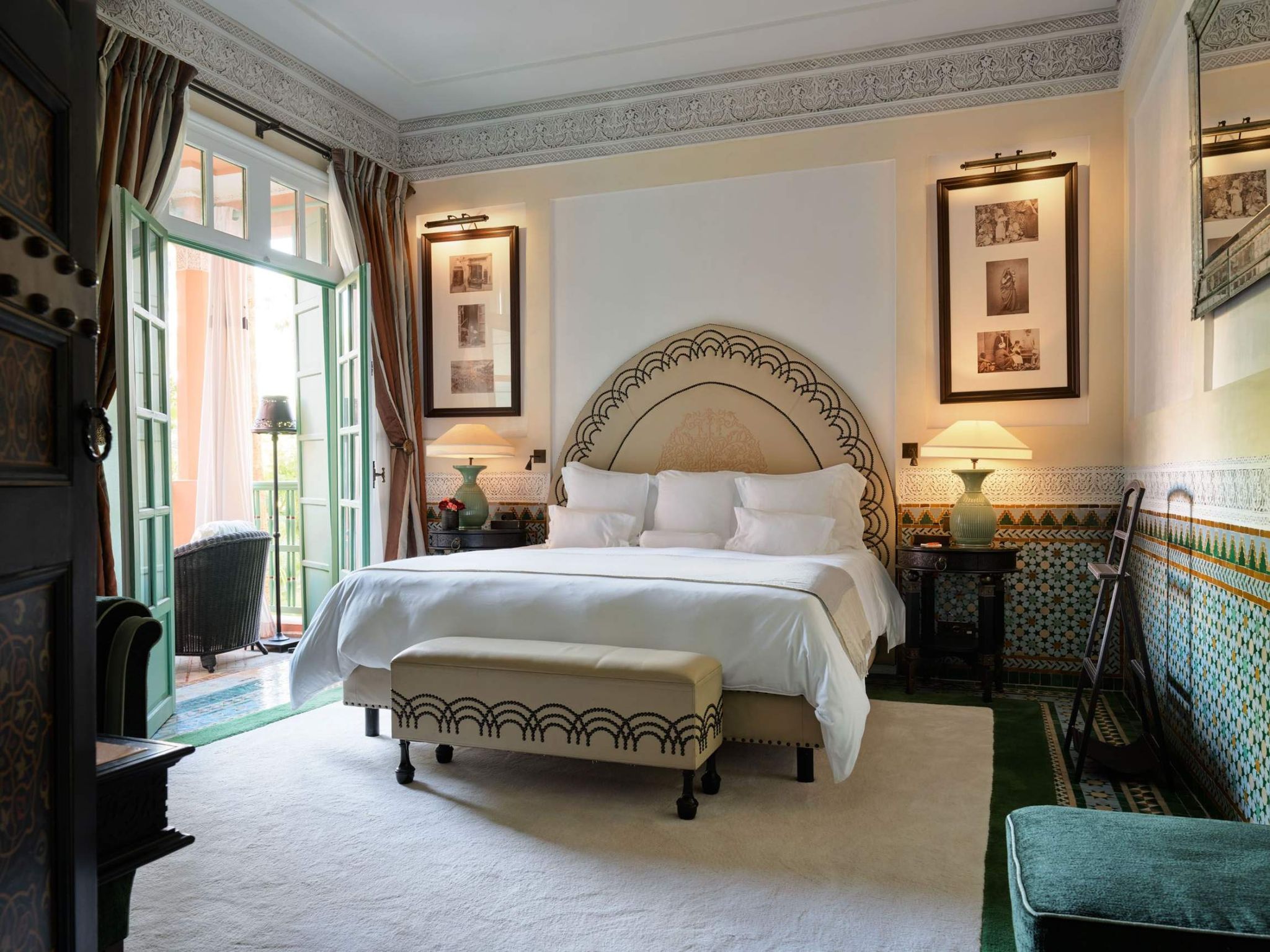 suite parc mamounia - cama king jardins - suite vista atlas 