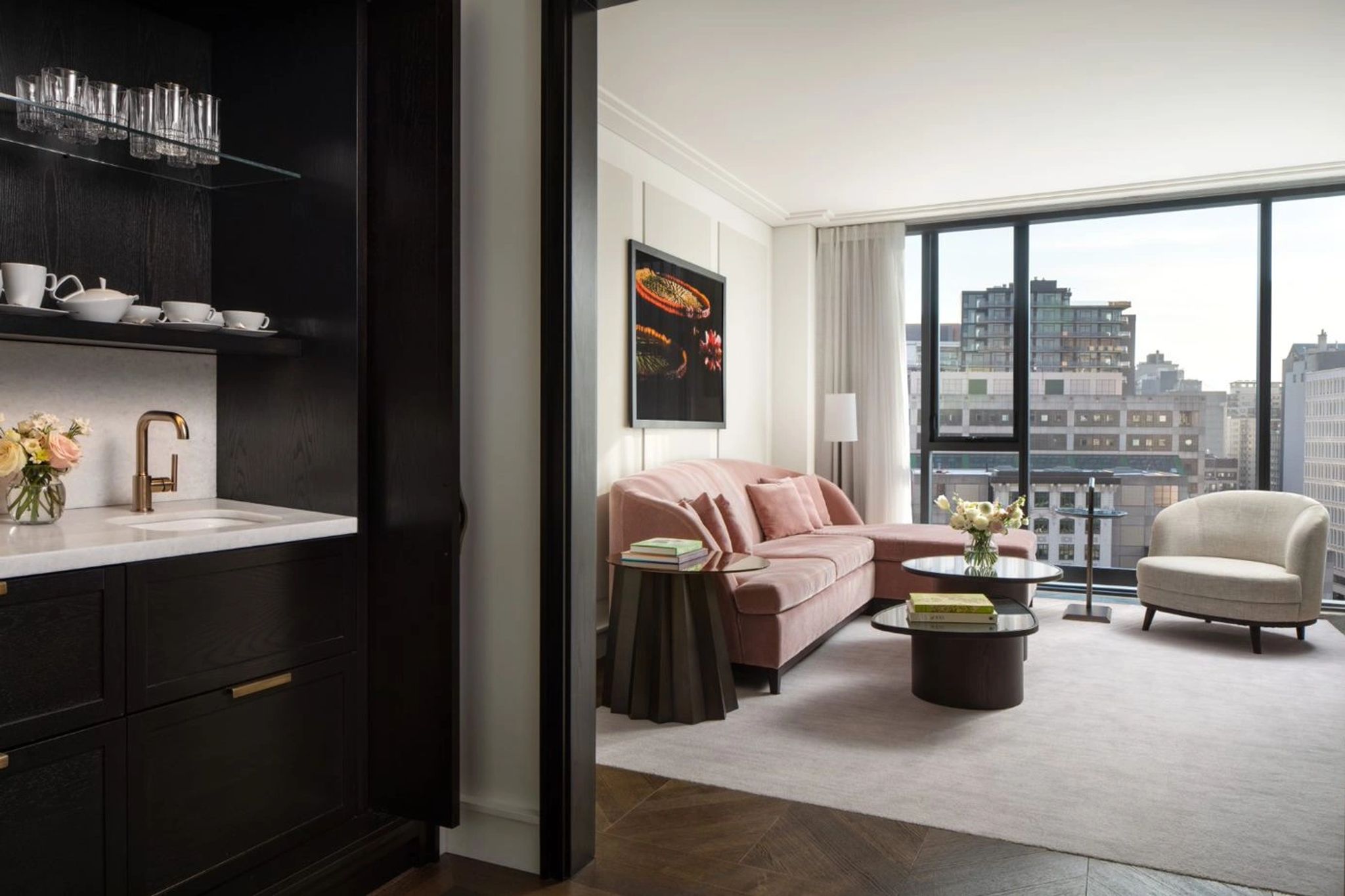 Deluxe One Bedroom Suite sala de estar - suite com sala - sala vista montreal