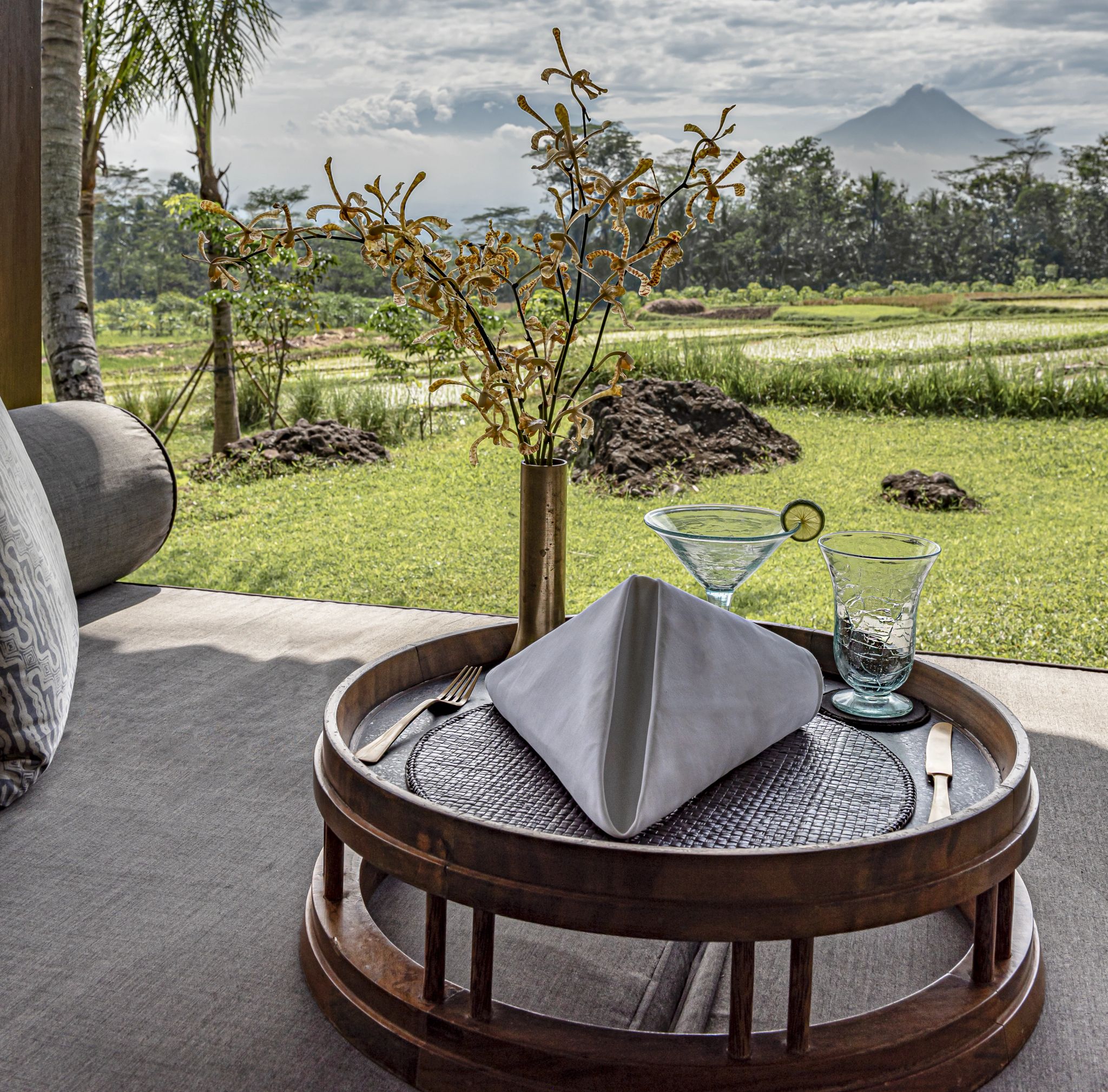 lounge da suite - amanjiwo resort - area externa