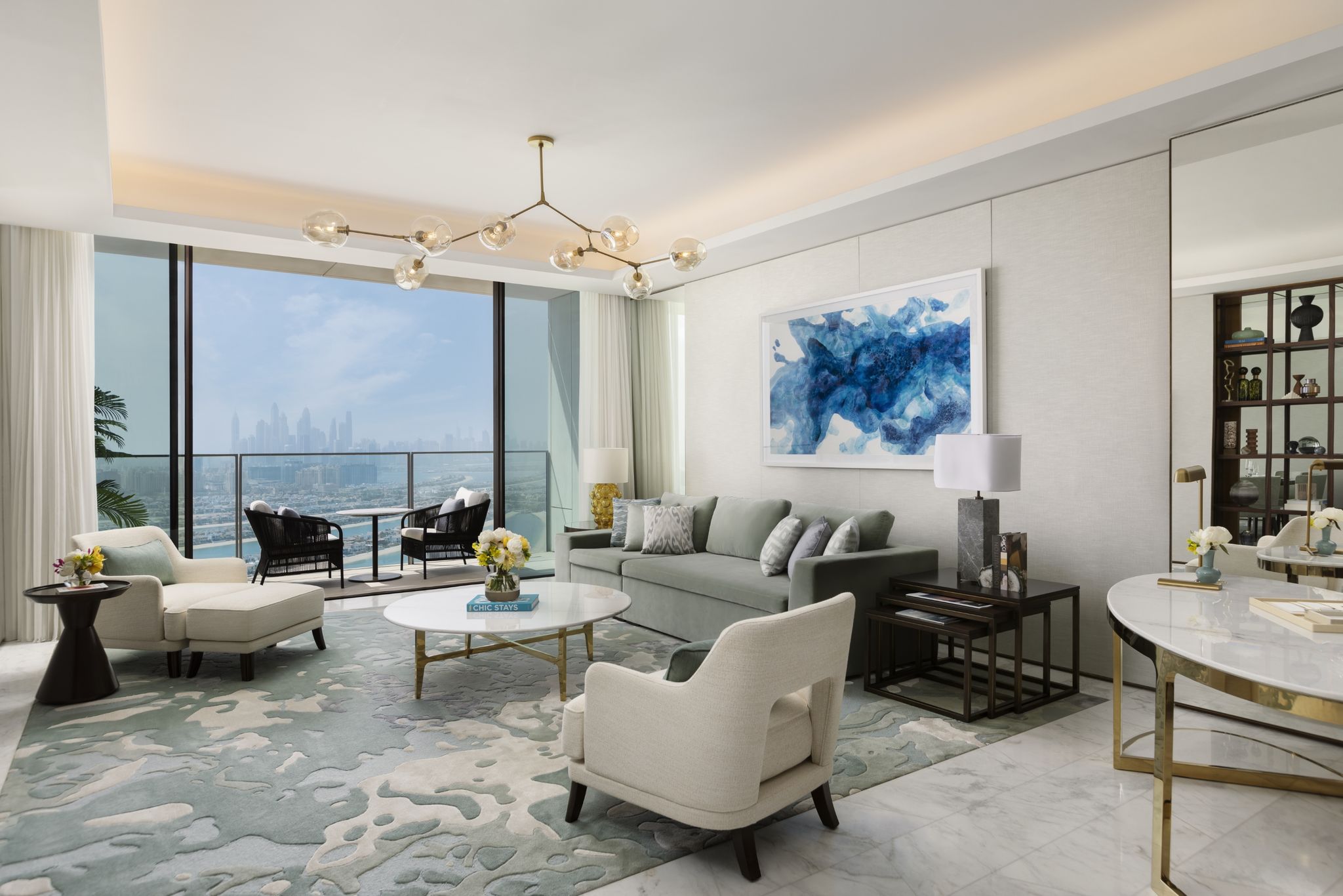 design de interiores – sala de estar da suite – arte moderna