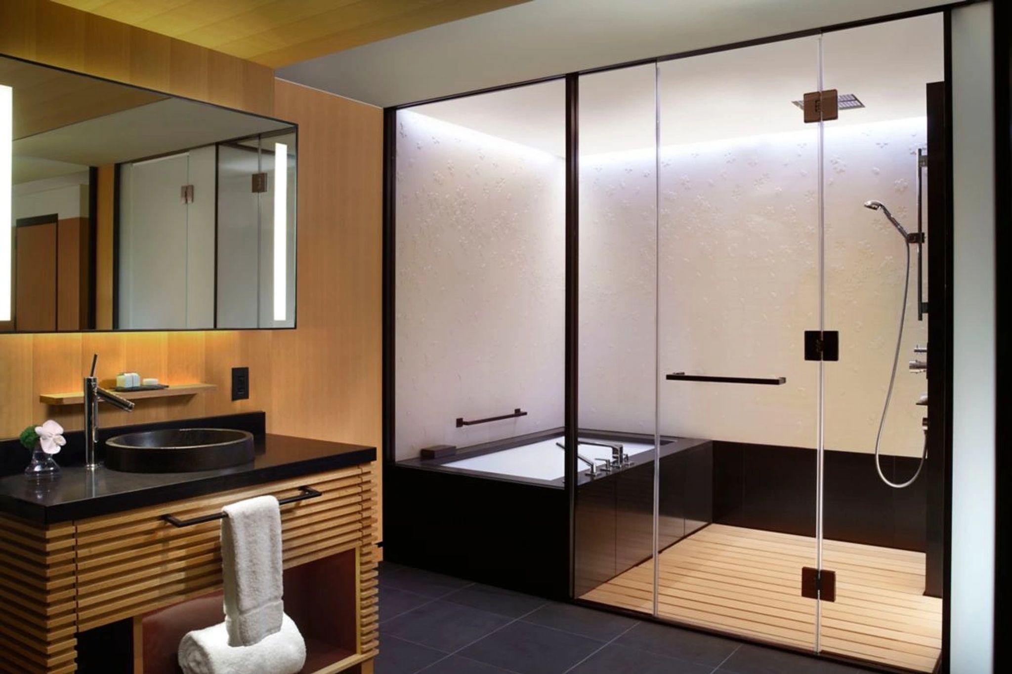 Garden Terrace Suite luxo contemporâneo – banheiros de hotel - Arquitetura de banho