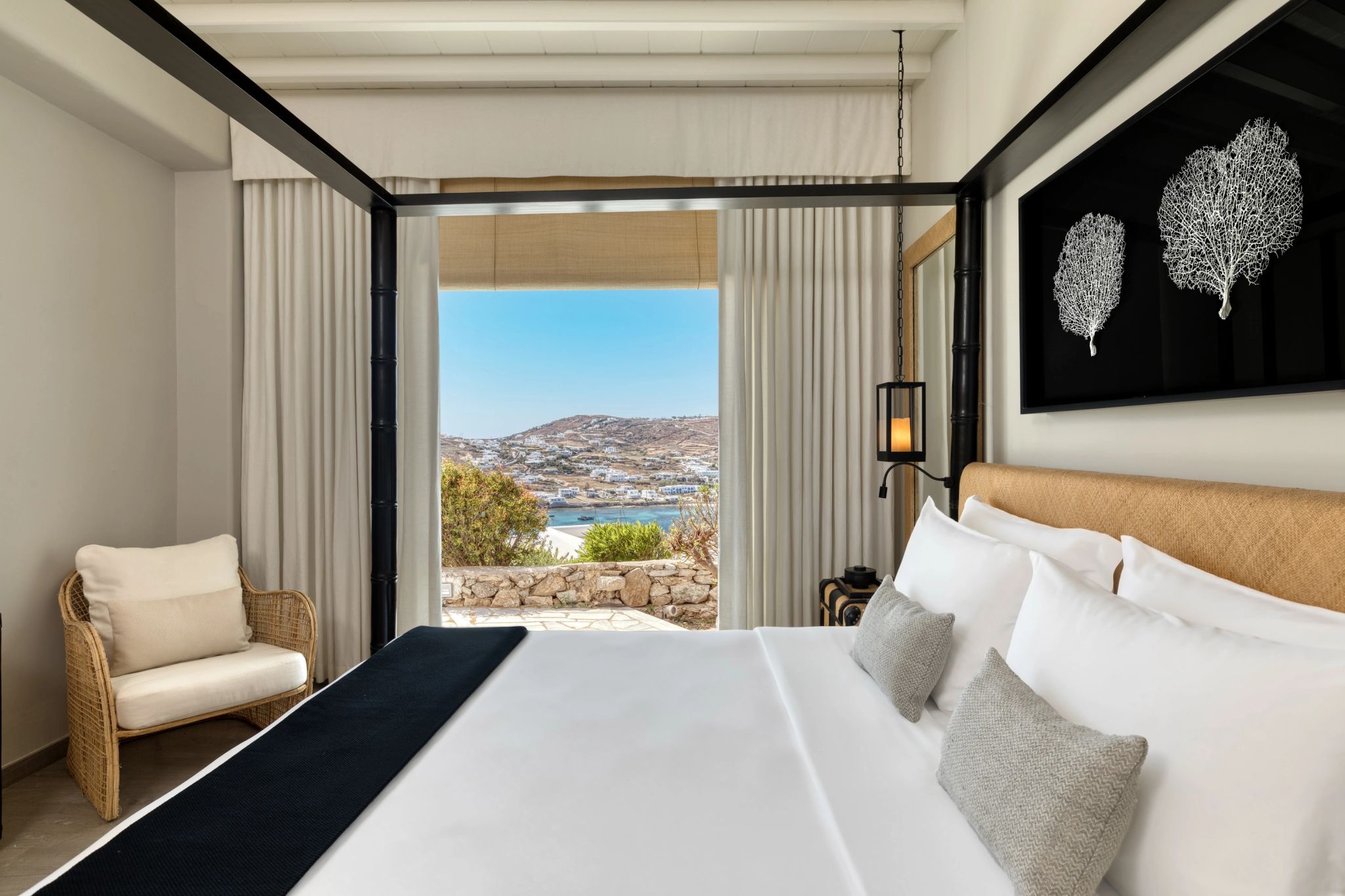 vitsa mykonos - decoraçao moderna - quarto moderno