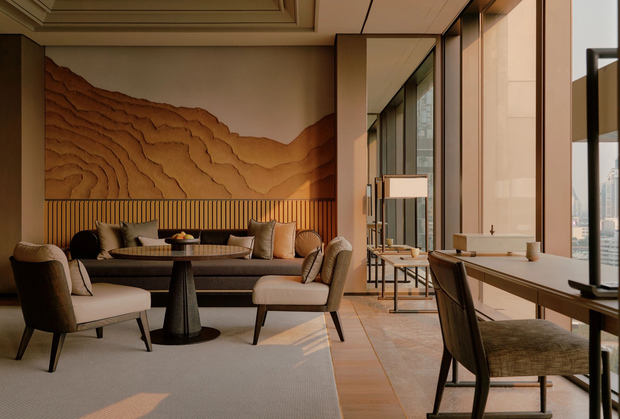 Premier Suite design moderno - sala de estar - suite com sala