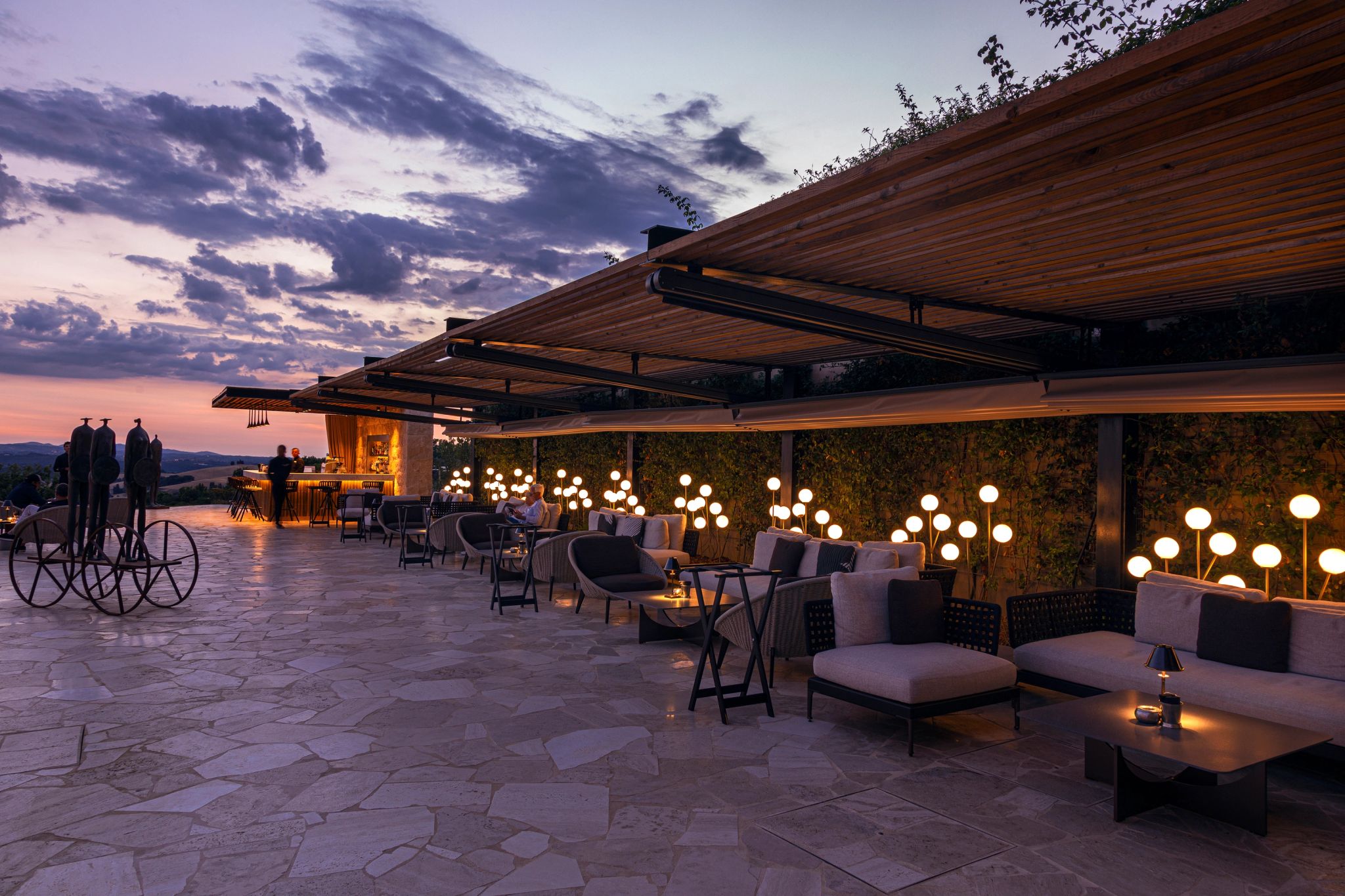 bar vista panoramica - vista panoramica toscana - bar com terraço - terraço gourmet