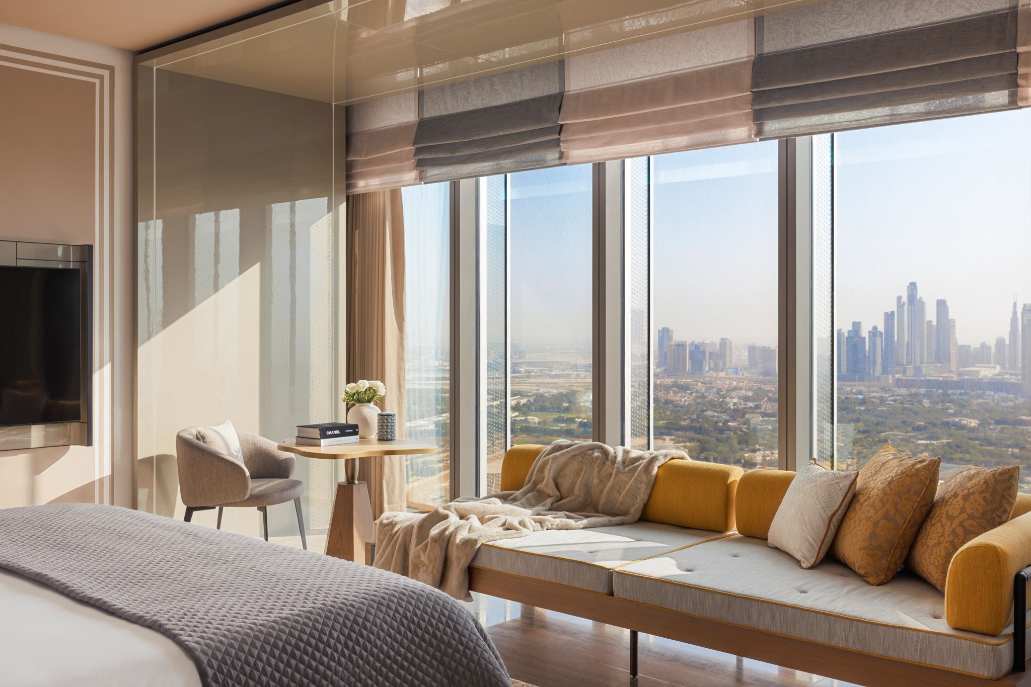 area de estar – vista cidade dubai – design de luxo