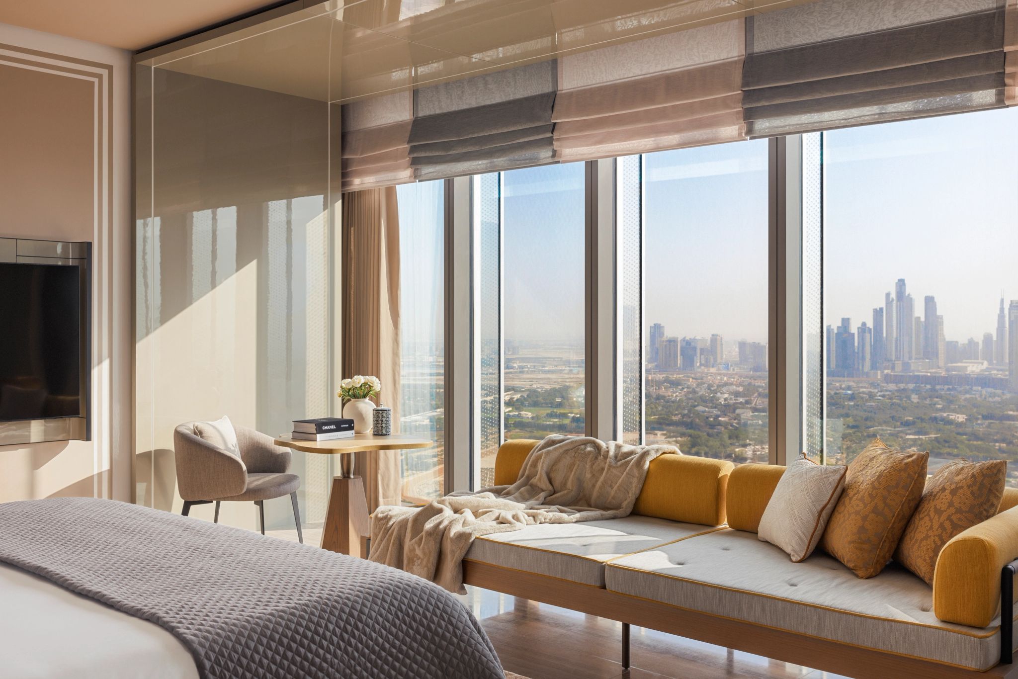 area de estar – vista cidade dubai – design de luxo 