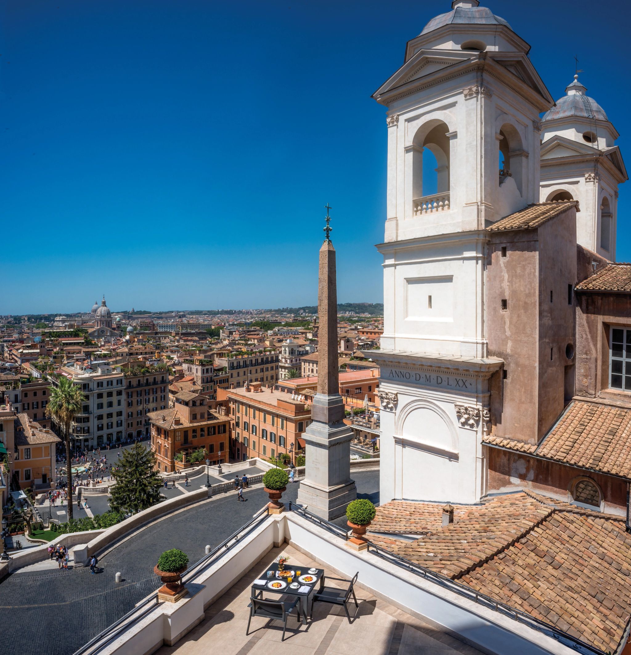 ferias em roma -  vista panoramica roma - terraço privativo - terraço vista roma