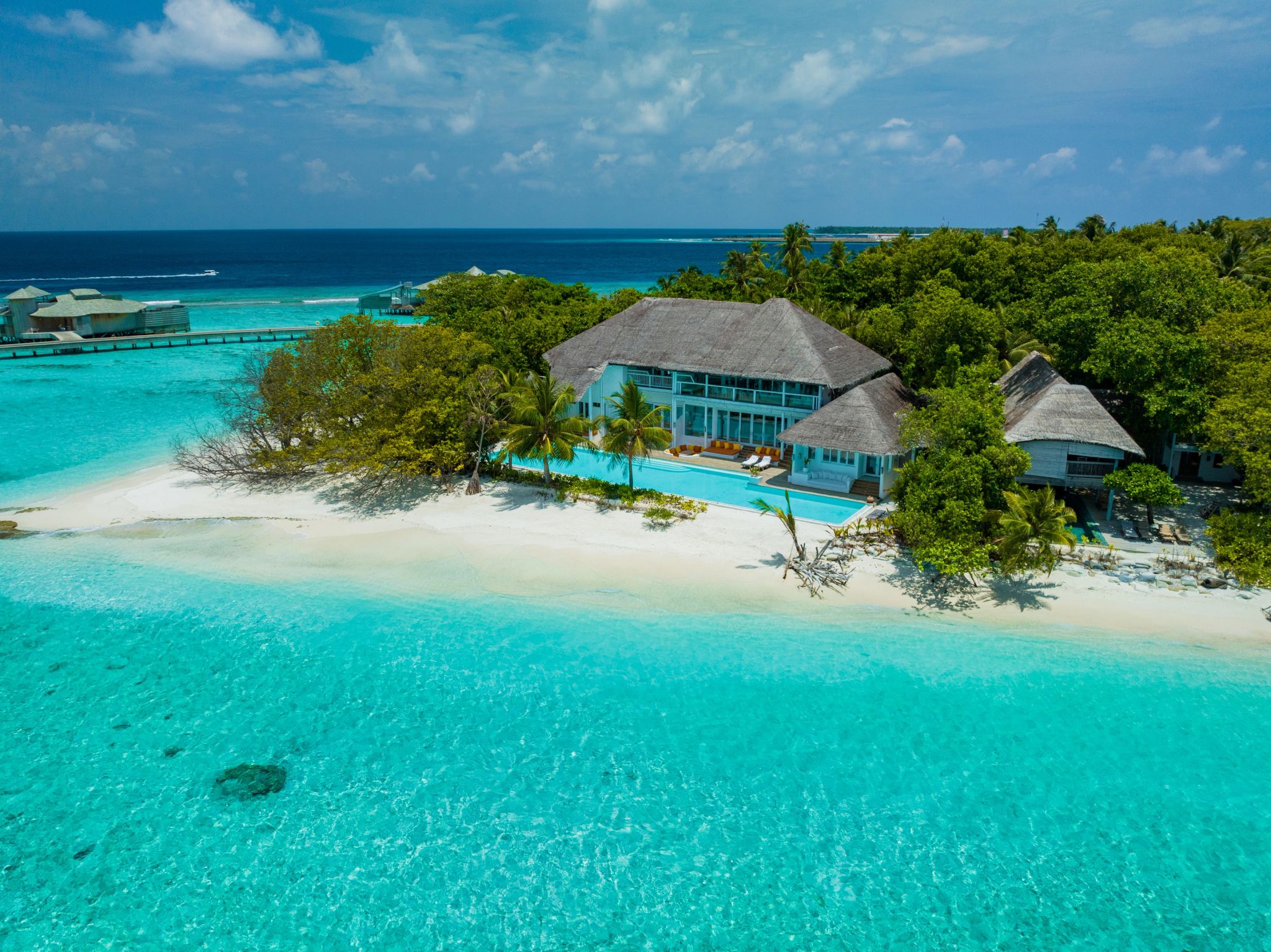 Villa 1 luxo tropical - villa maldivas - vista mar