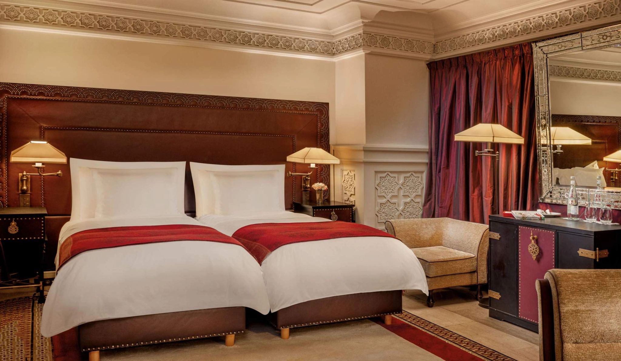Classic chambre classique mamounia - cama twin marrakech - quarto marroquino palace