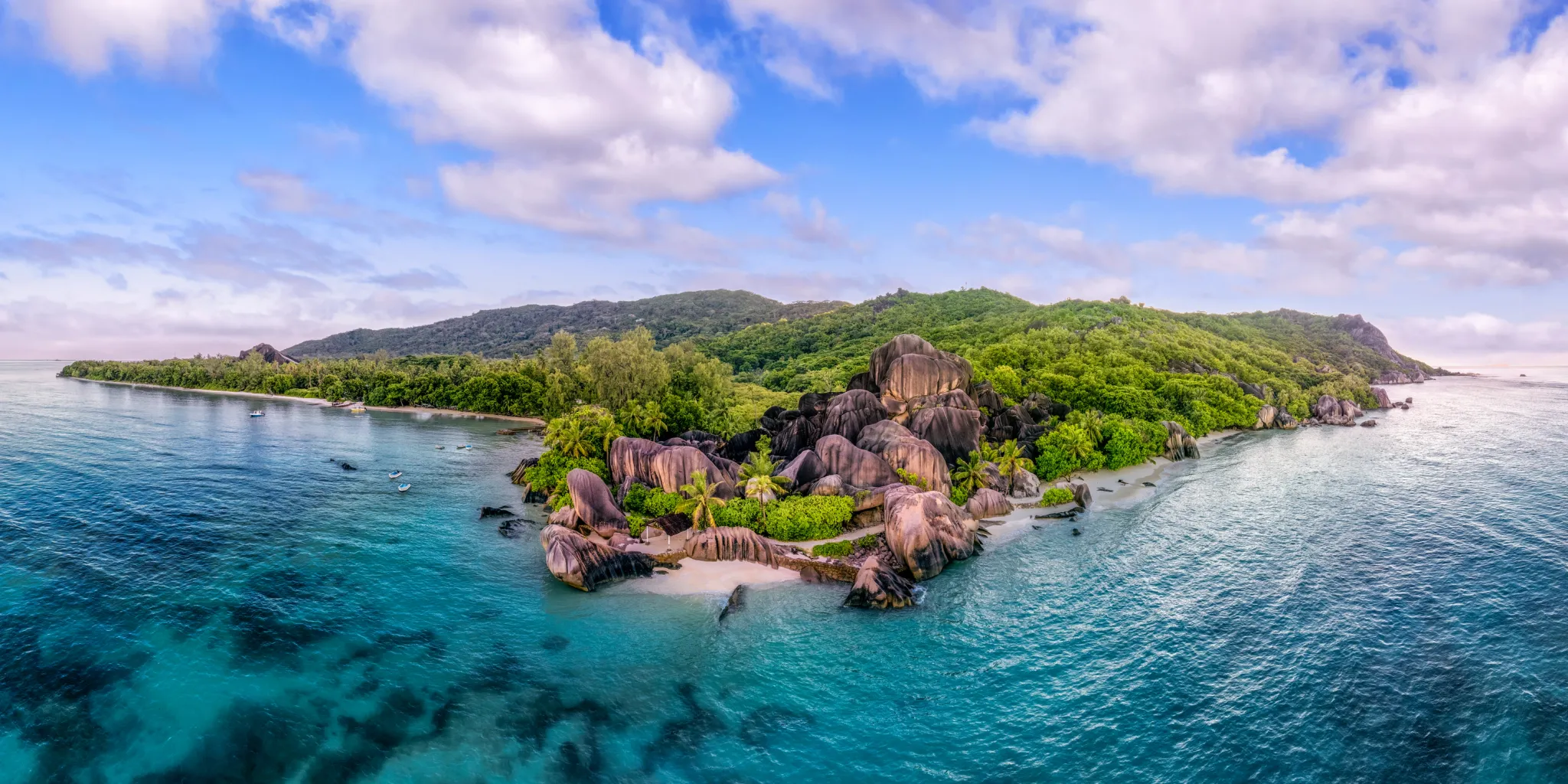 vista aerea de uma parte da ilha seychelles