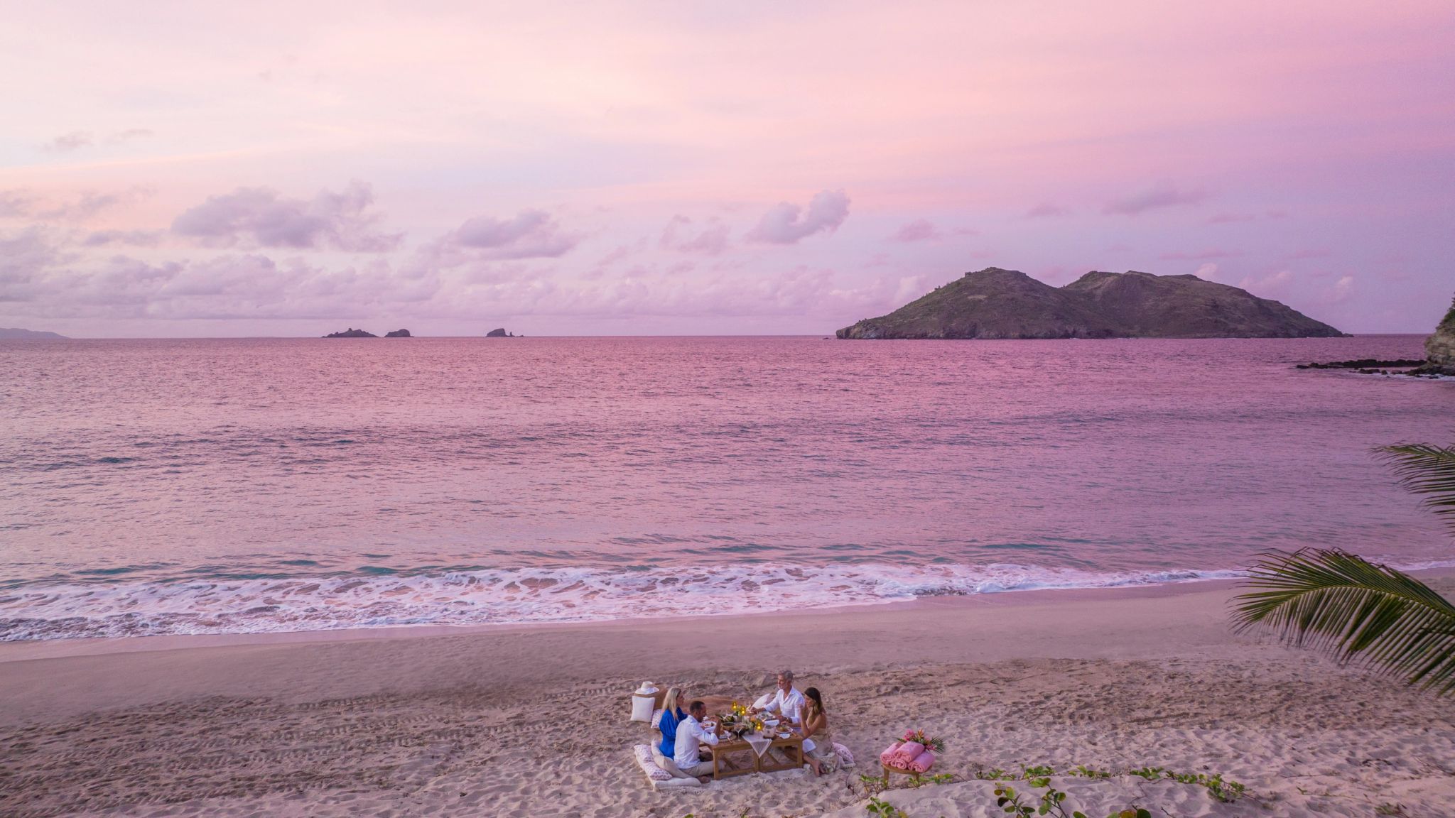 piquenique - praias do caribe - por do sol - praia privativa - praia paradisiaca