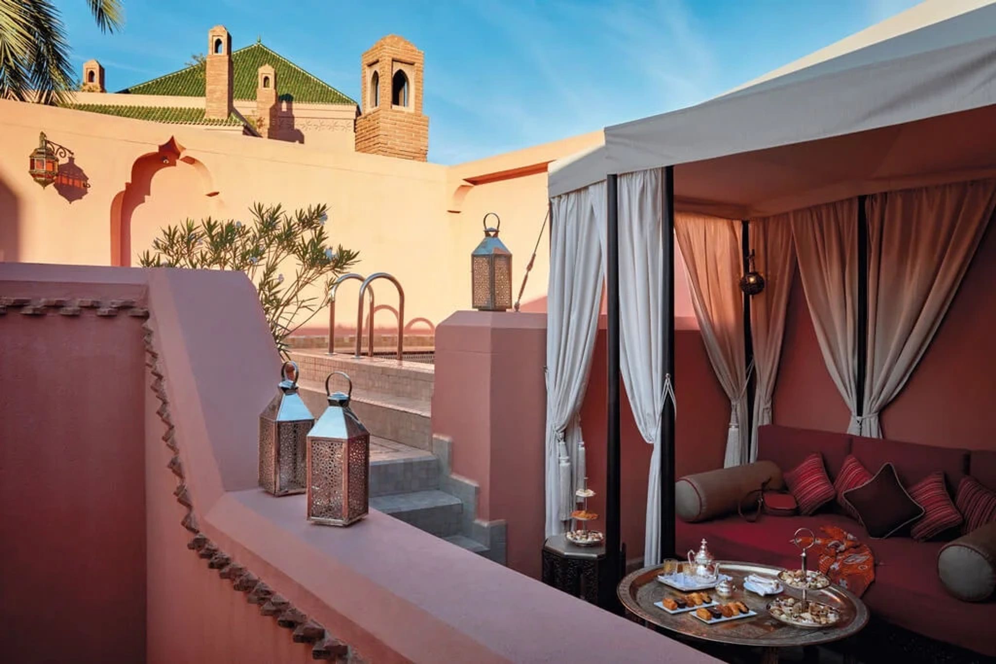 terraco premier riad - terraco privativo riad - vista terraco marrakech