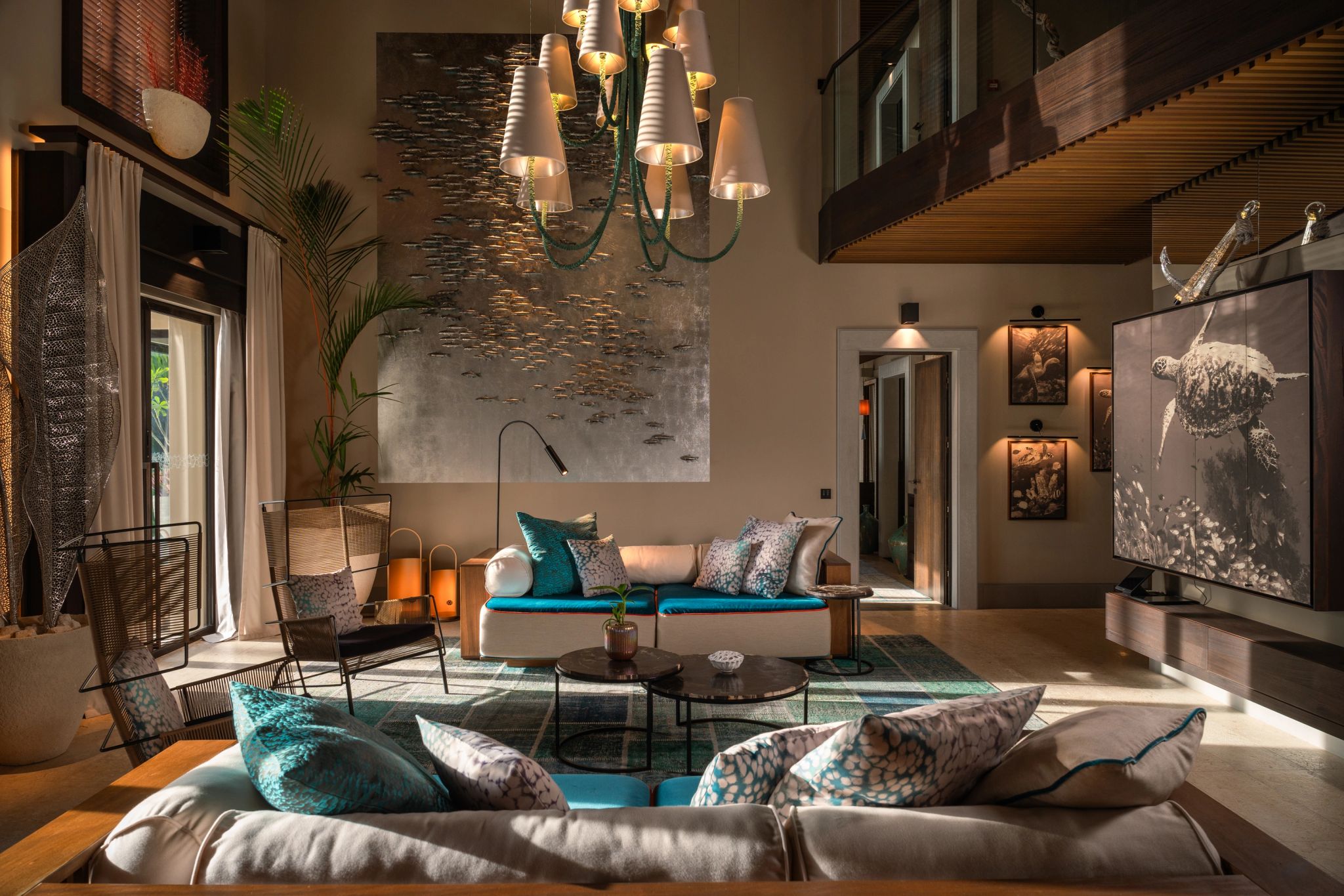 decoraçao tropical – sala de estar – design de luxo