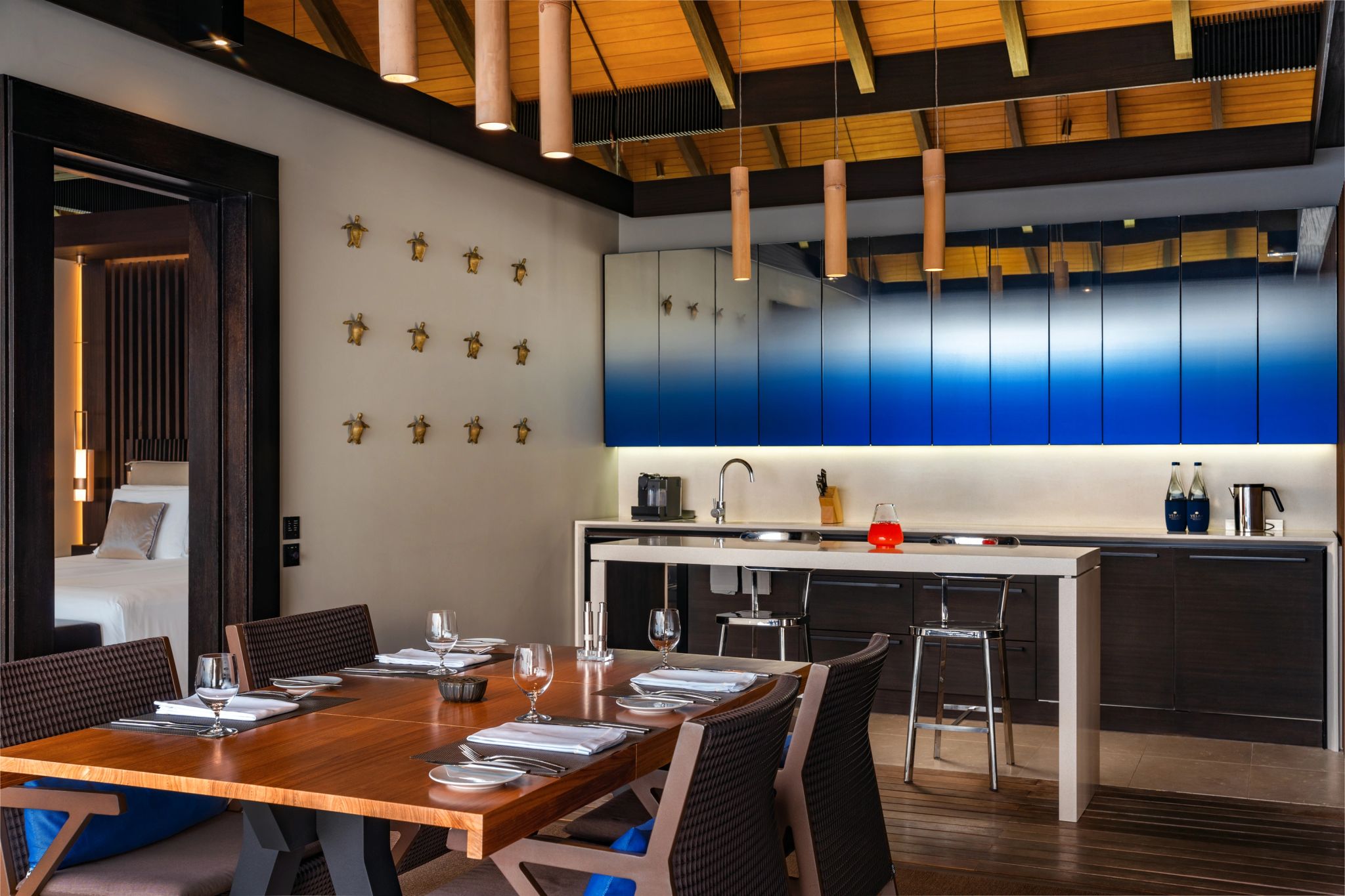 area gourmet moderna – mesa de jantar – decoraçao rustica