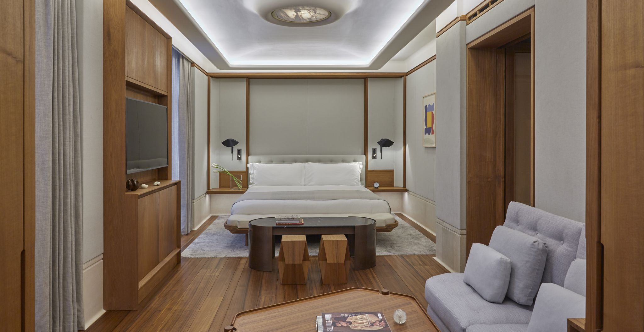 decoração em madeira – suite aconchegante – suite casal