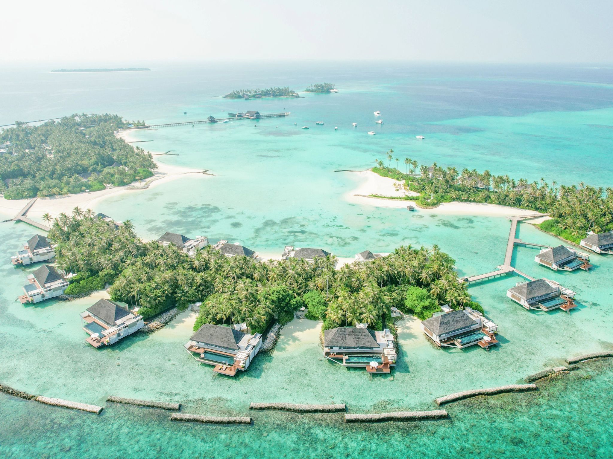 Vista aérea do hotel vila de luxo – contato com a natureza – vila vista mar