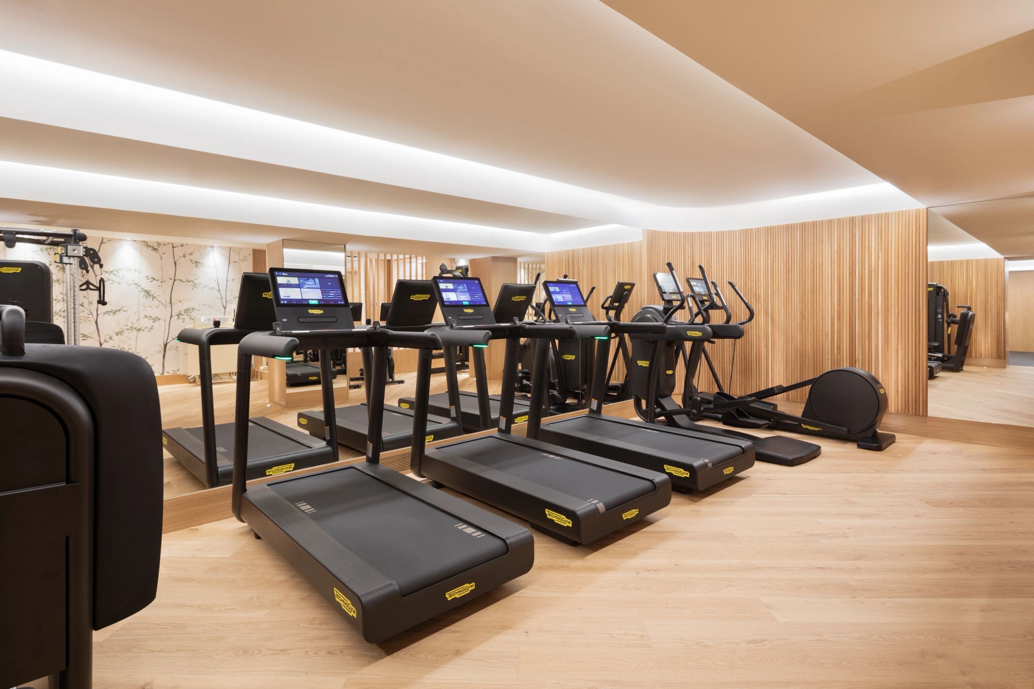 Academia do hotel academia moderna - equipamentos de academia - espaço fitness
