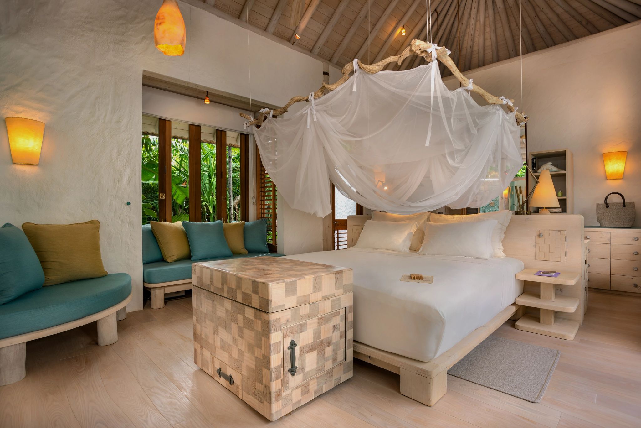 Two Bedroom Island Retreat Slide- Villa 52 cama de dossel - quarto king - quarto casal