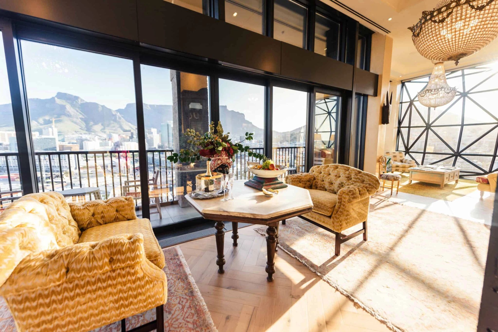 The Penthouse hospedagem de luxo - vista panoramica quarto - design de interiores hotel
