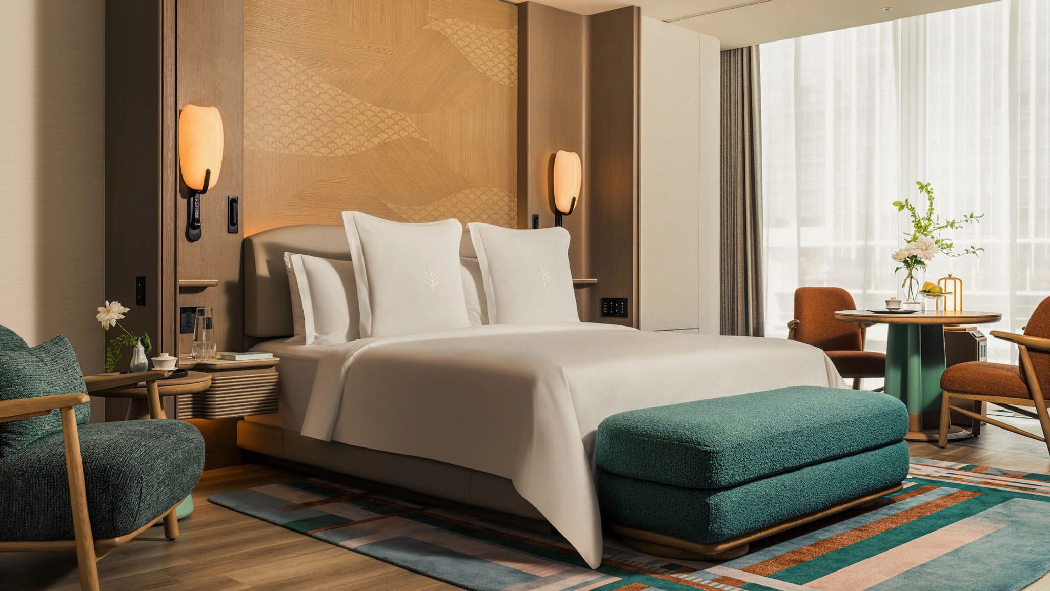 cama king - suite espacosa - vista cidade