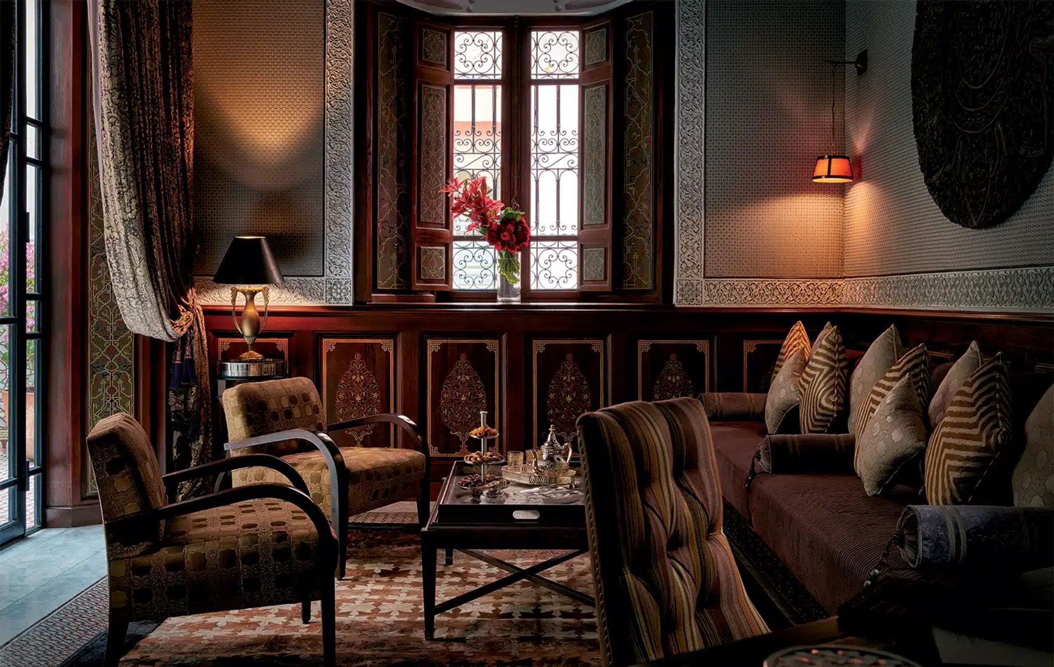 Superior Riad sala estar riad - living riad marrakech - area estar marrocos