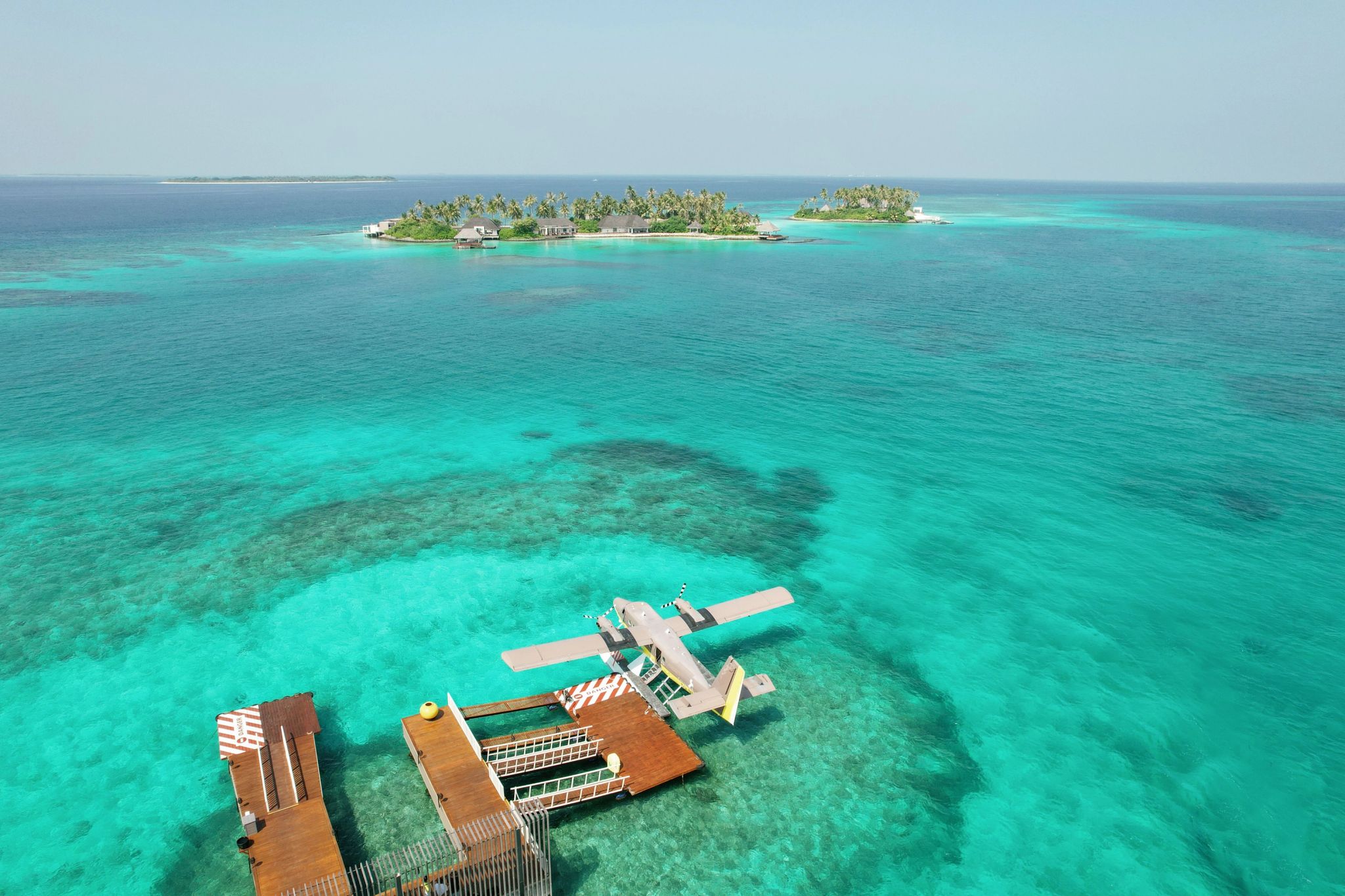 Vista Aérea Seaplane hidroaviao – paisagem natural – seaplane