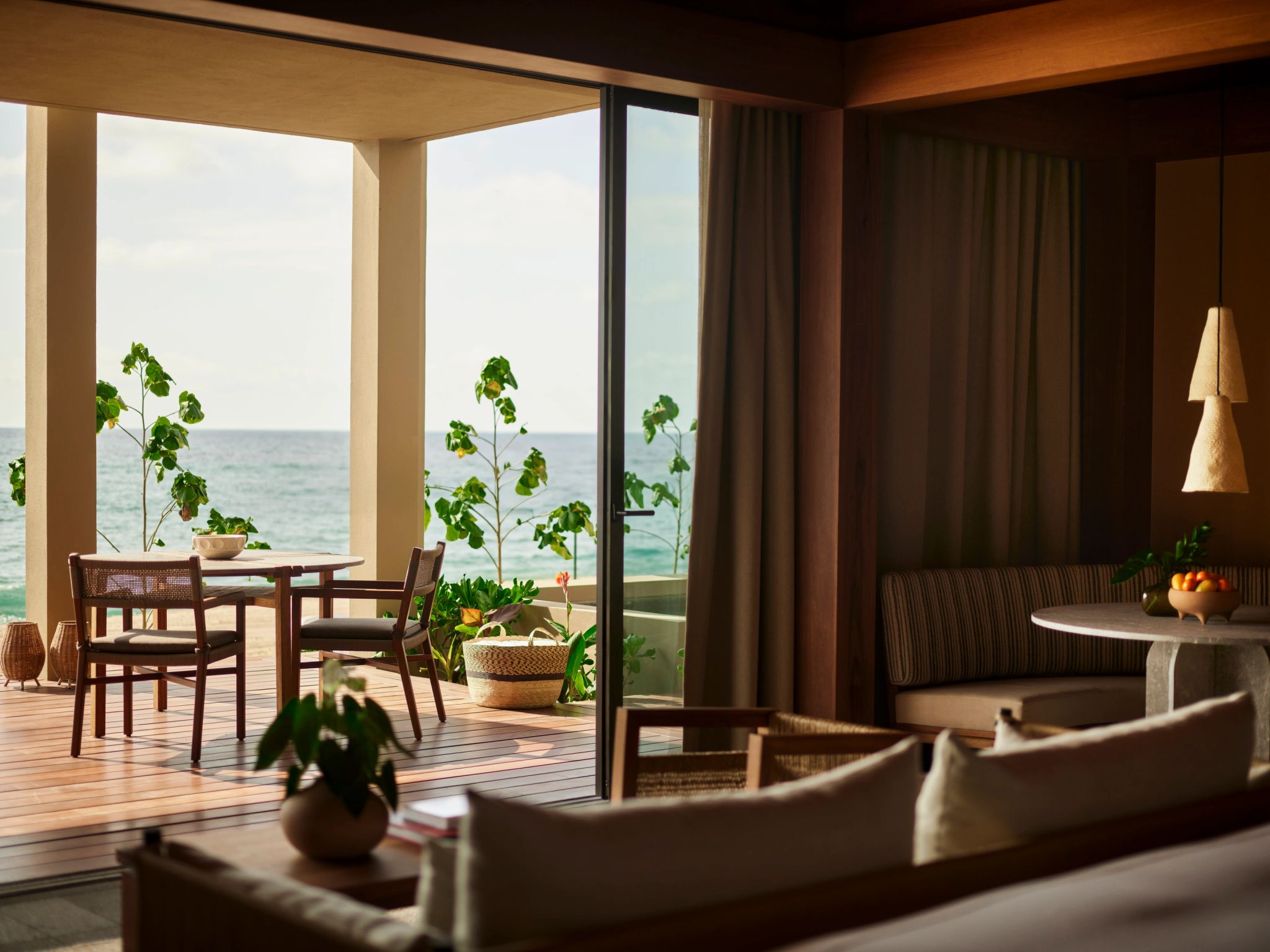 Canalan Beachfront Two Bedroom Villa suite de luxo - sala de estar - vista panoramica