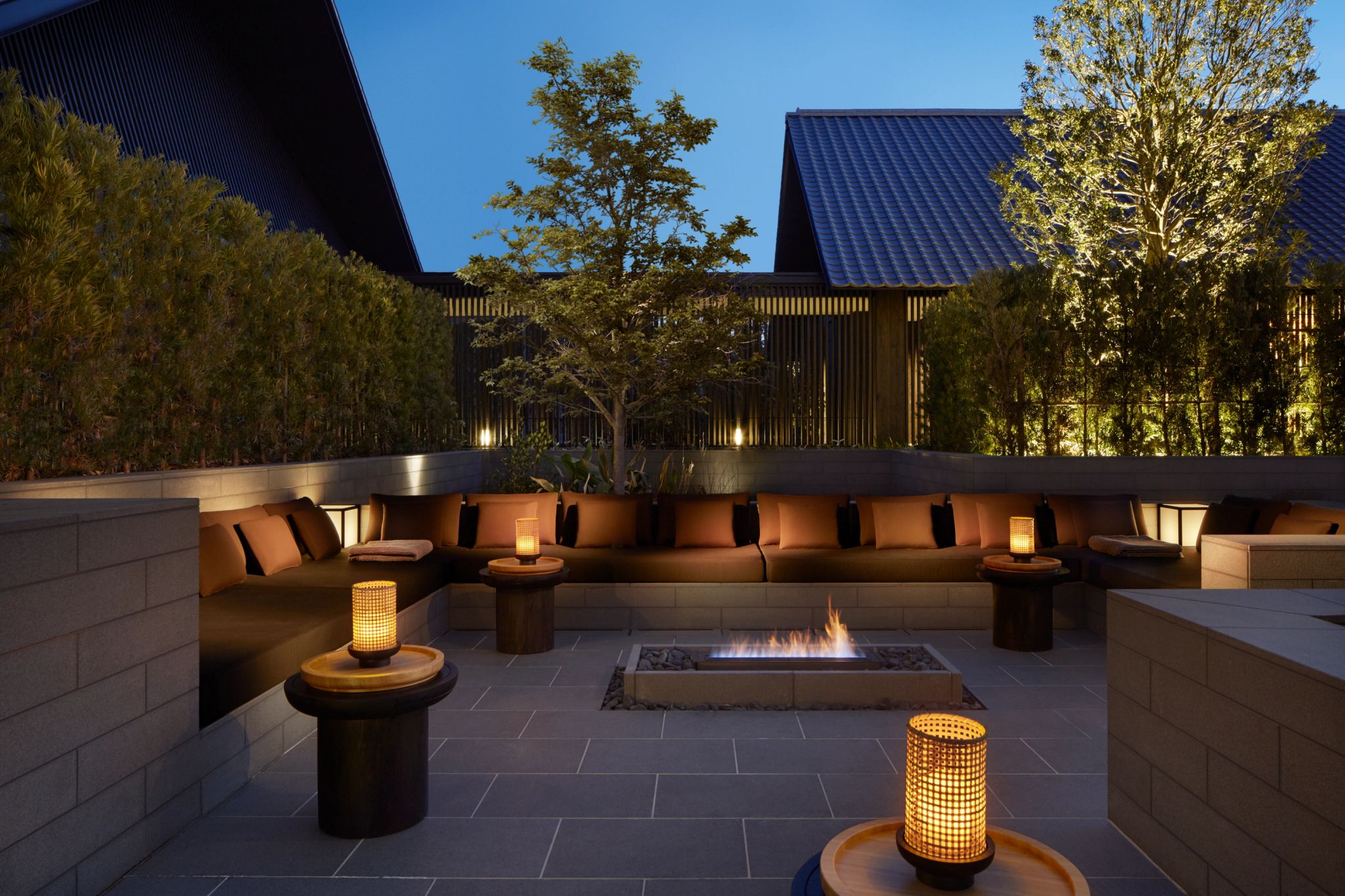 Aman Spa area externa spa – spa de luxo - lounge ao ar livre – spa de hotel