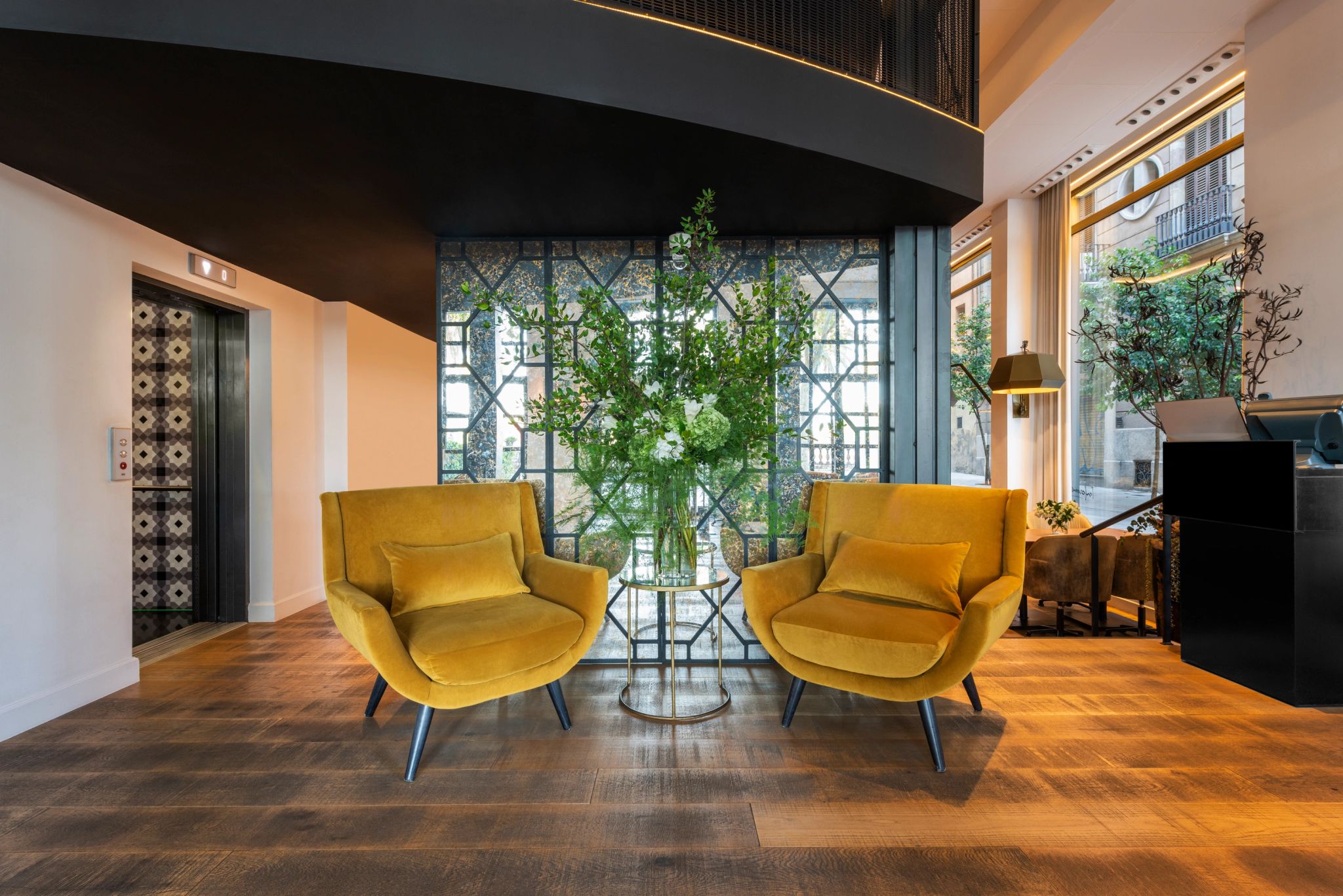 Lobby lounge moderno - lobby de hotel - areas comuns