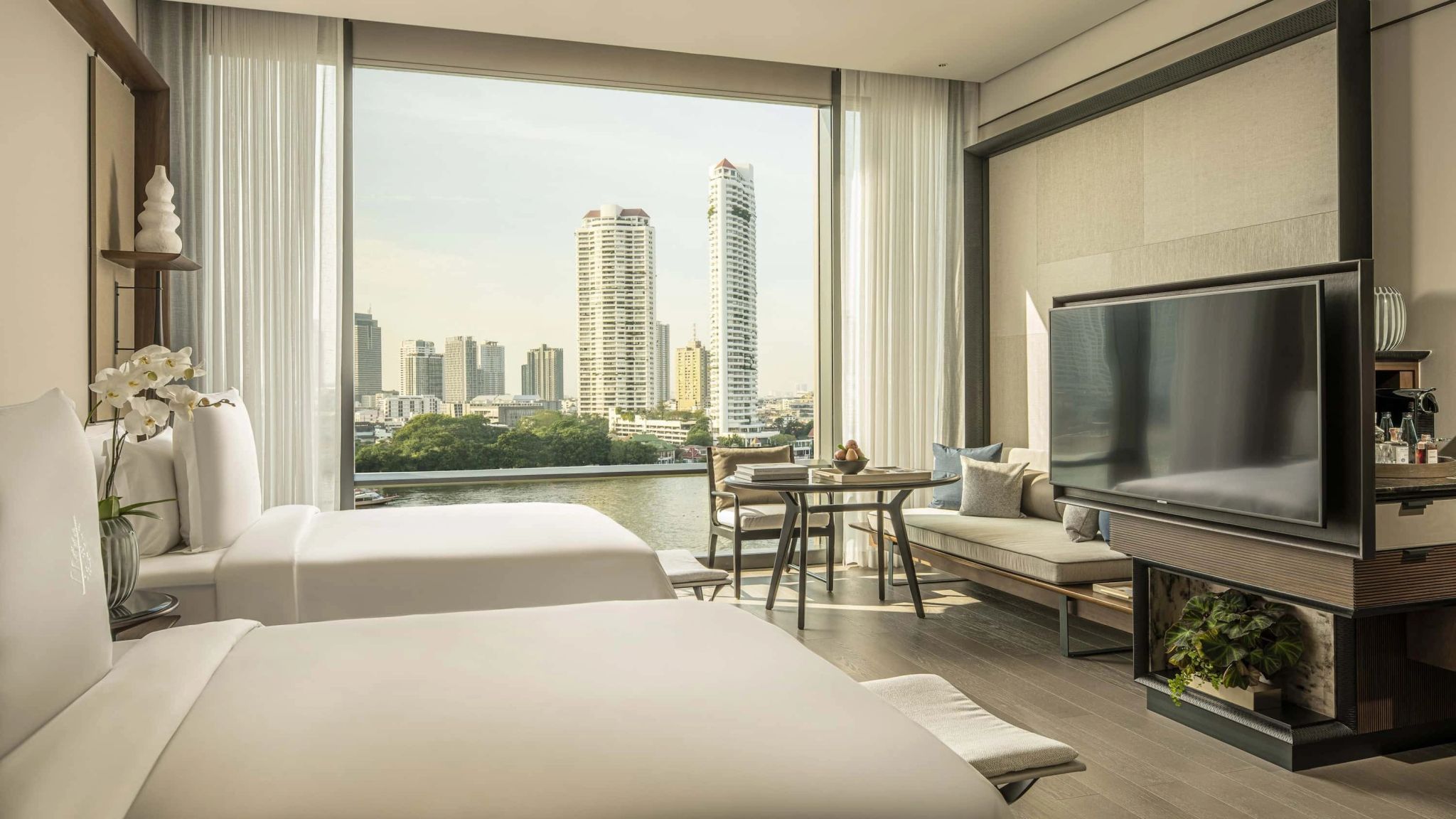 Premier River View Twin quarto twin - quarto com duas camas - quarto de hotel