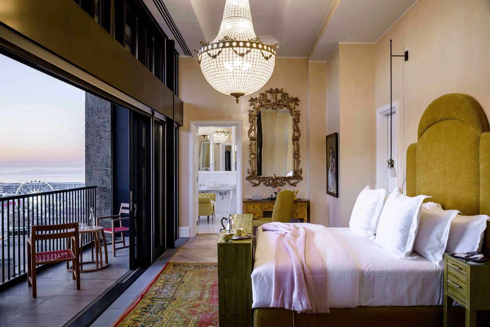 hospedagem de luxo - vista panoramica quarto - design de interiores hotel