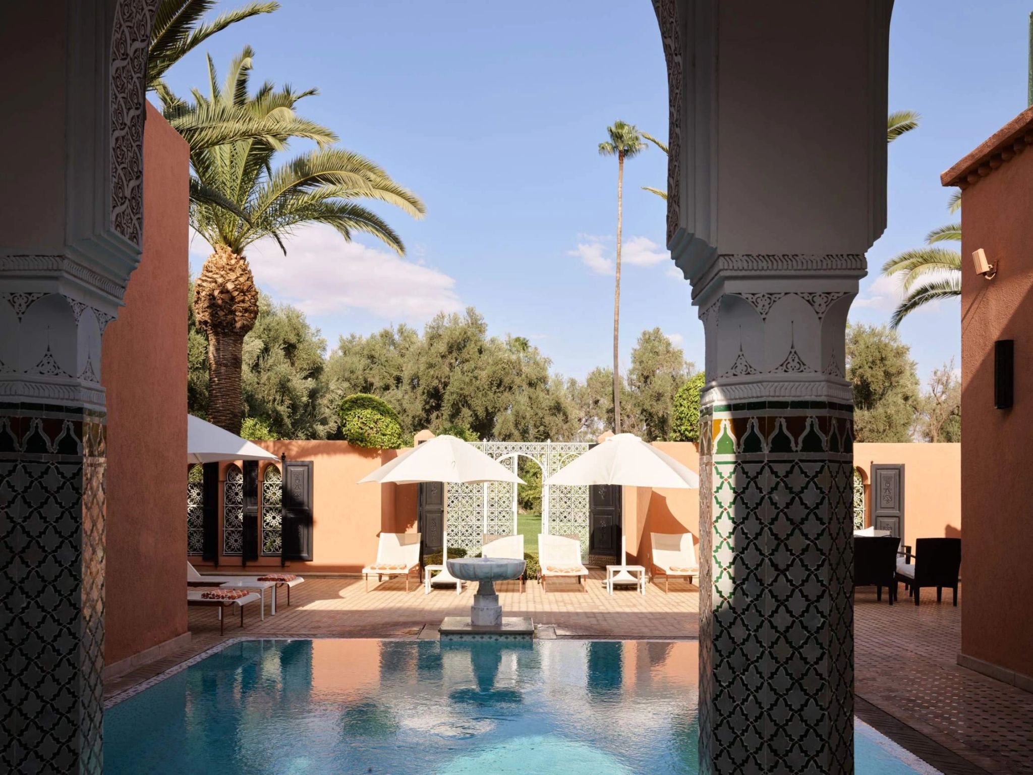  piscina riad mamounia - pool privativo palace - piscina jardins marrakech