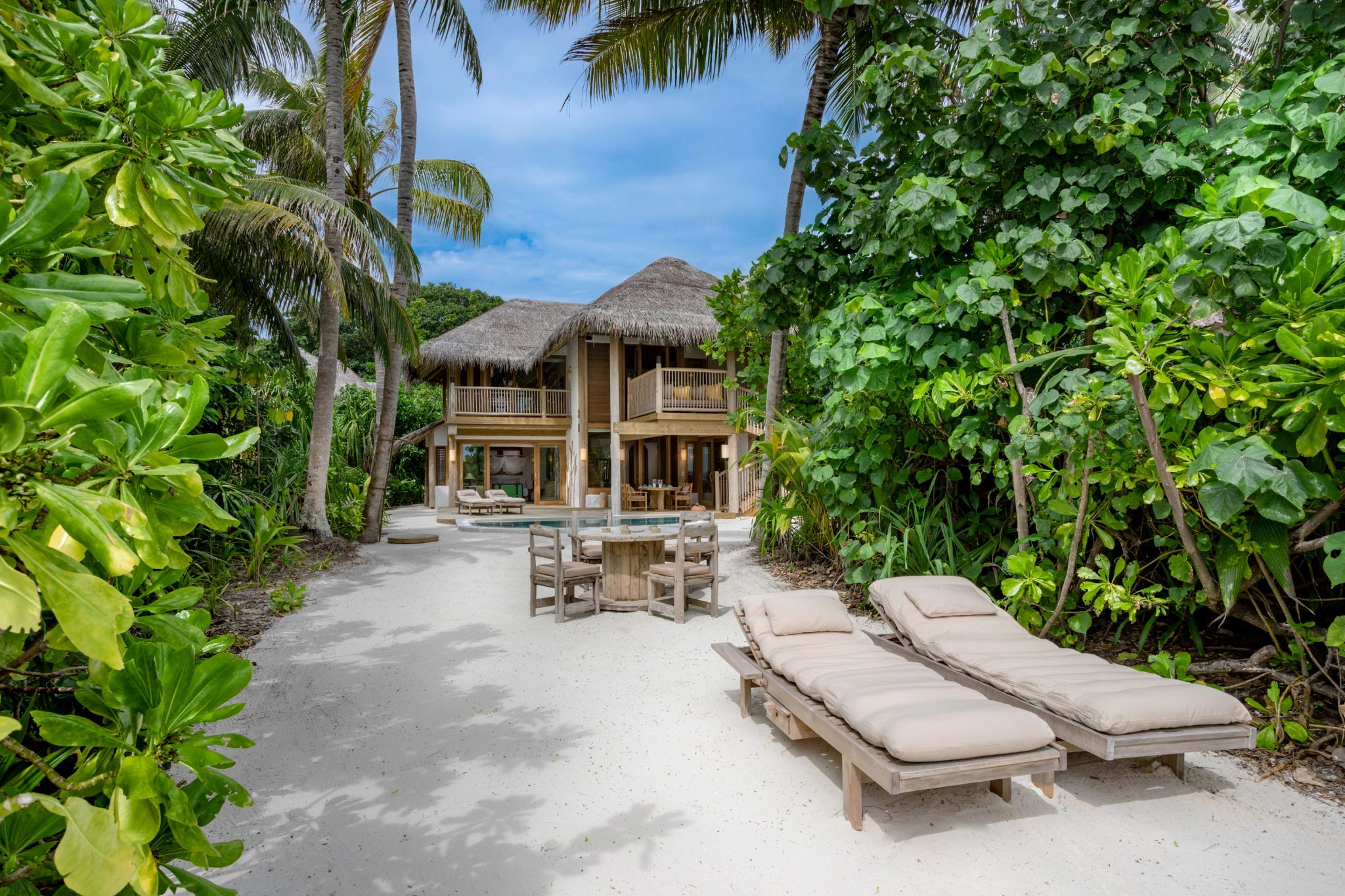 Two Bedroom Crusoe Residence Pool luxo tropical - villa maldivas - vista mar