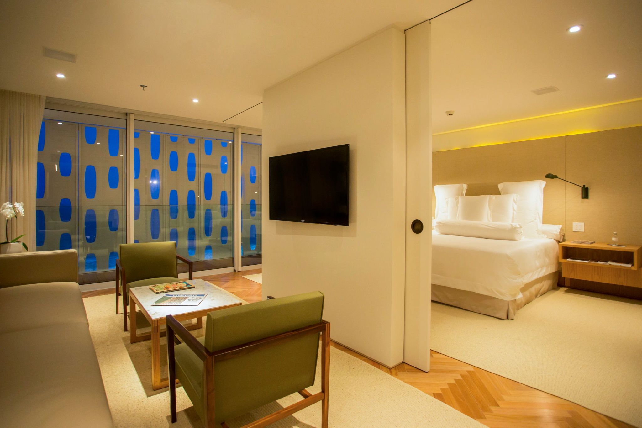 sala de estar da suite - suite de luxo - hotel copacabana