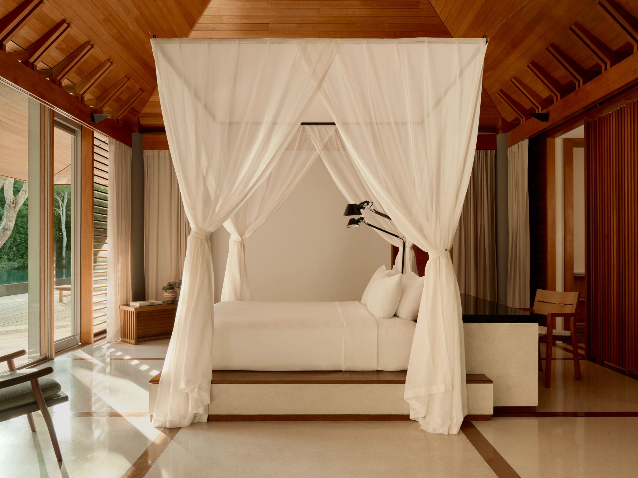 Two Bedroom Pool Villa cama de dossel - vila premium - vista jardim