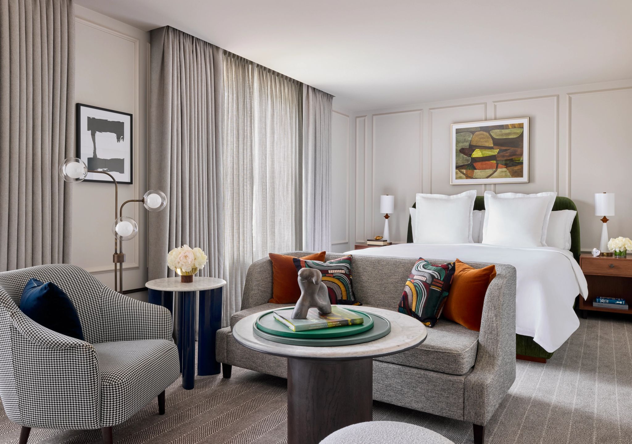 Deluxe King Gallery City View arquitetura de luxo - decoraçao chique – area de estar