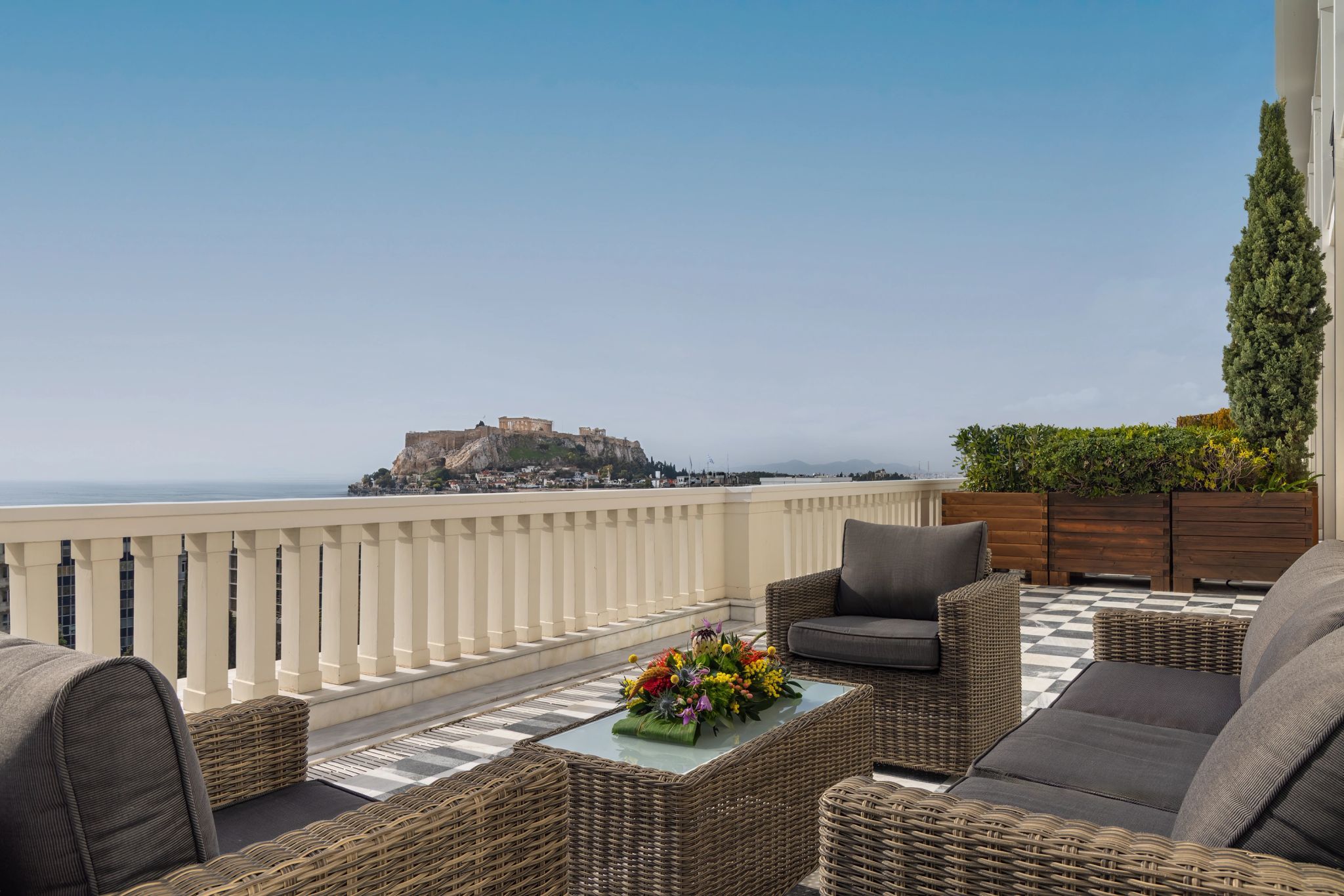 Executive Acropolis Suite One Bedroom Suite King City view High Floor varanda privativa - varanda mobiliada - vista privilegiada atenas