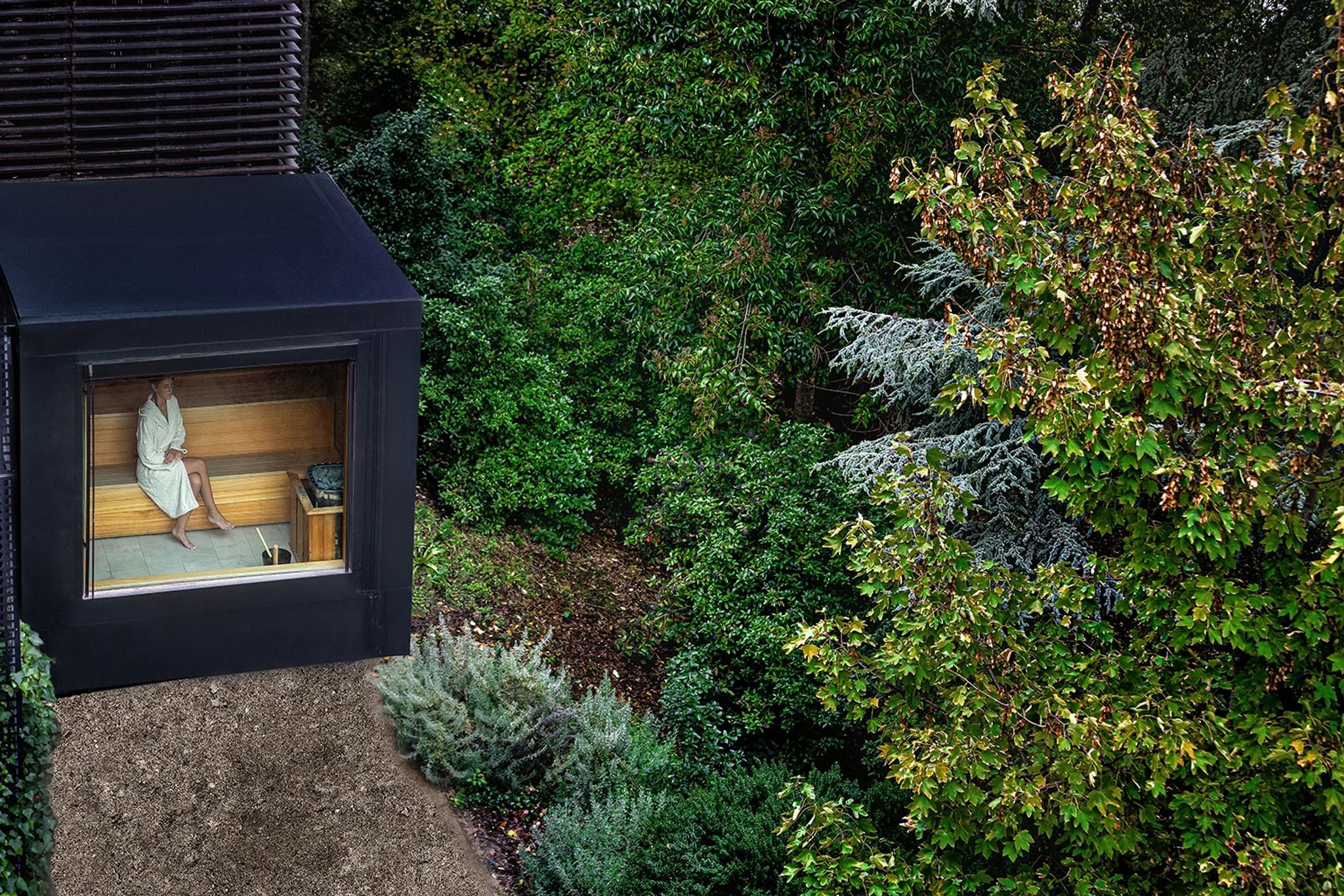 Quinta Panorama Suite sauna exterior - suite de luxo - area externa