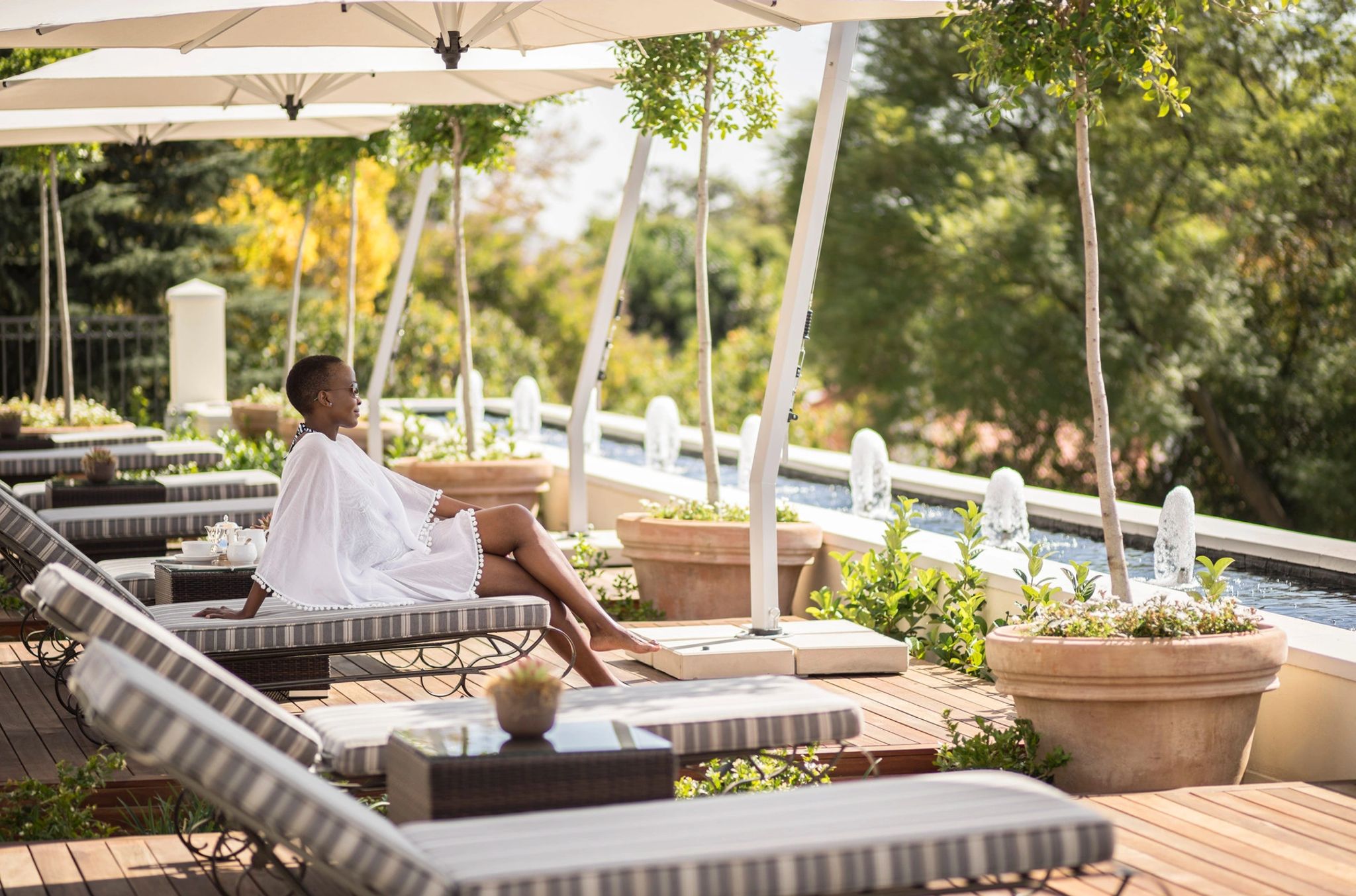 Four Seasons Hotel the Westcliff, Johannesburg area externa – jardim - espreguiçadeira