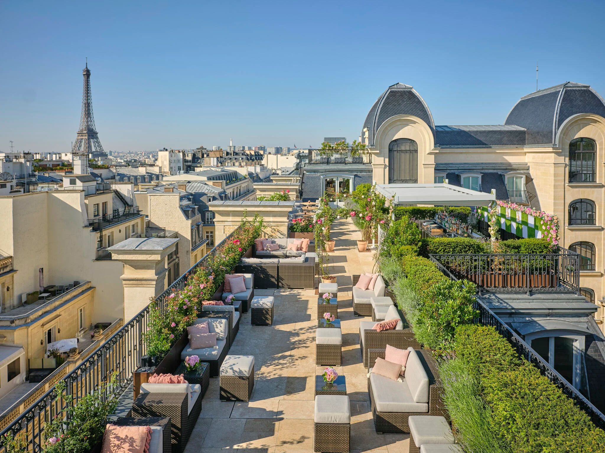 terraço the peninsula paris - terraço vista paris