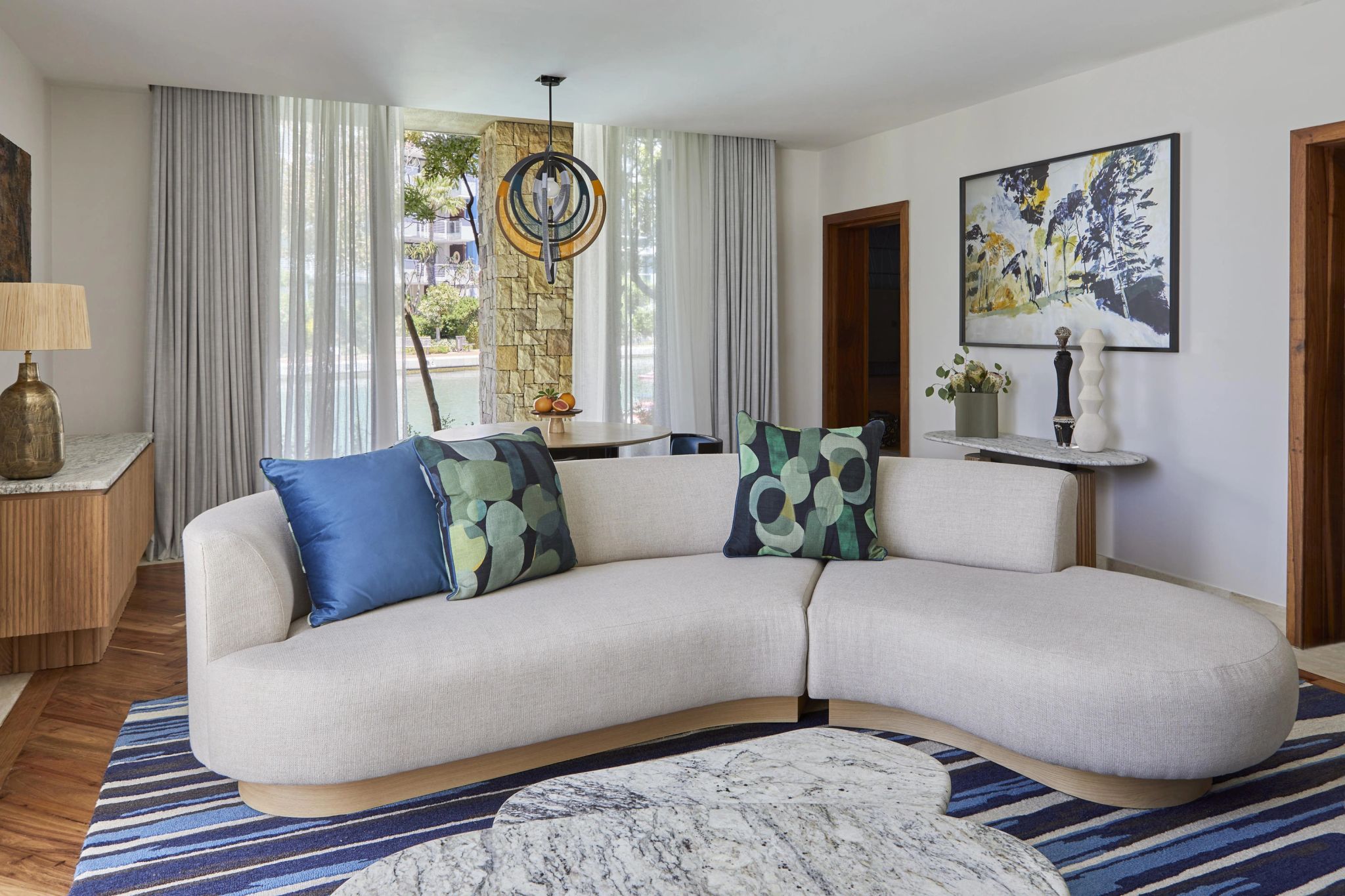 sofa confortavel - sala de estar - decoraçao tropical - design africano