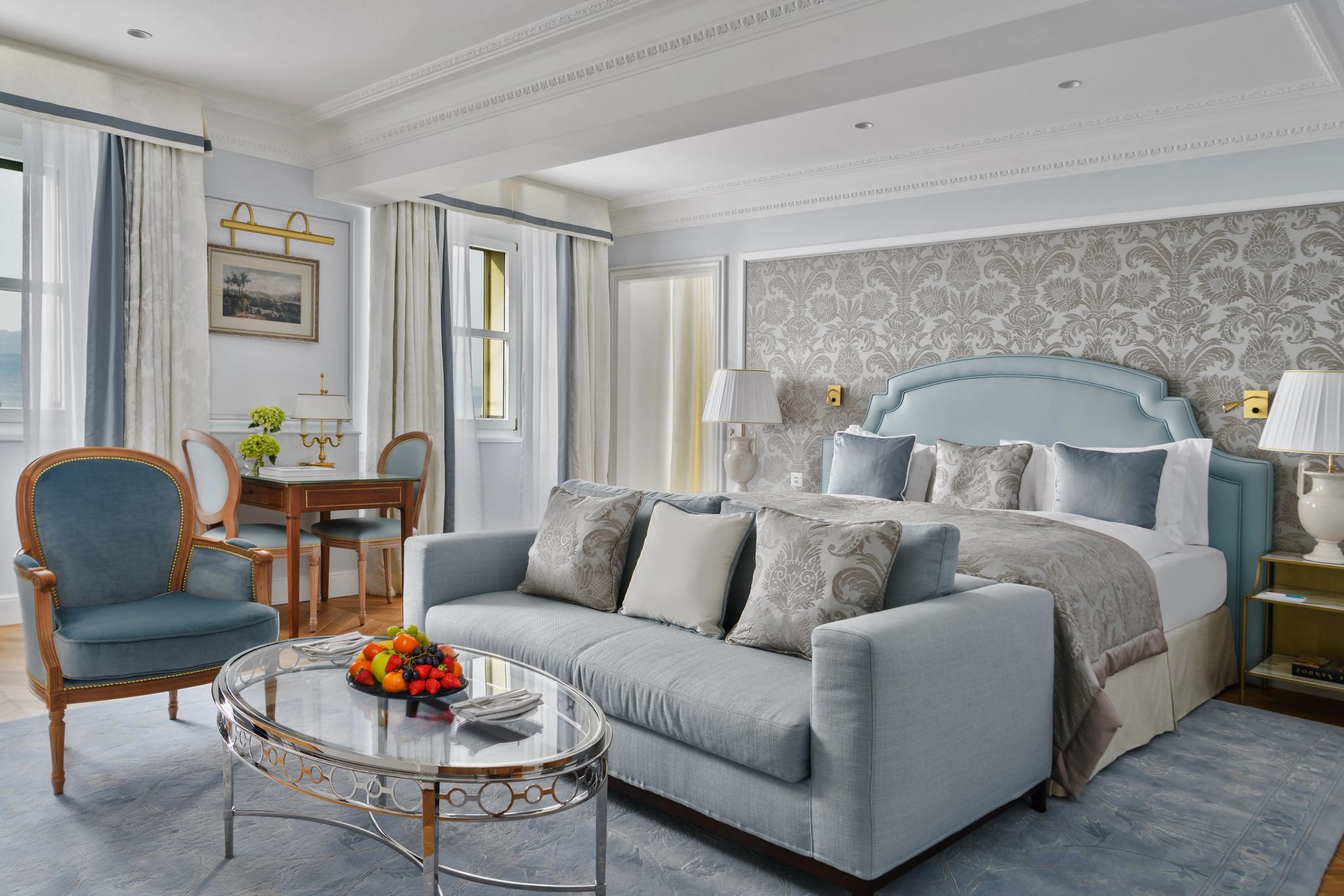 Deluxe Lake quarto de luxo – sala de estar – cama de casal