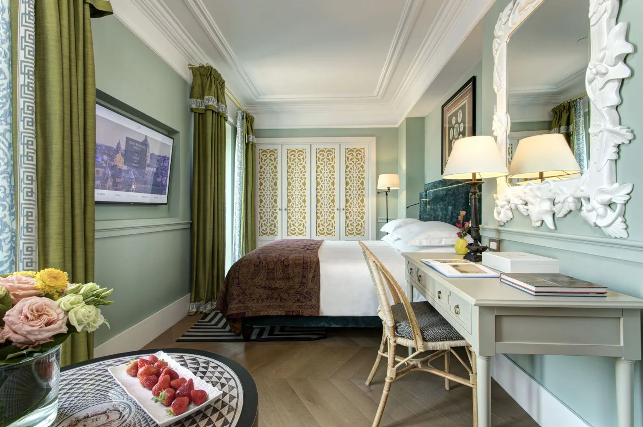 suite espaçosa - detalhes artesanais - penthouse suite - suite de luxo