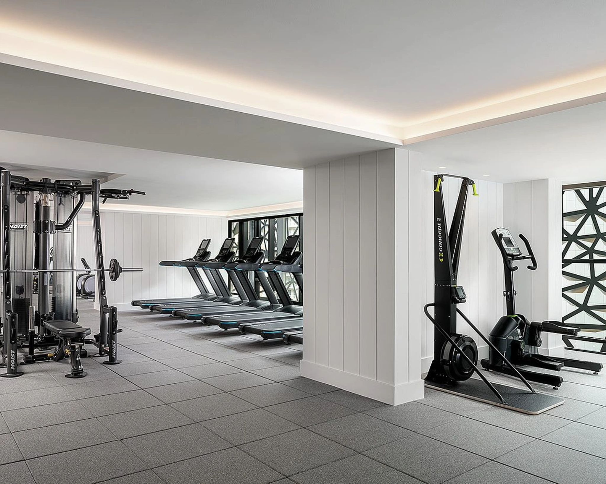 Academia do hotel academia moderna - espaço fitness - vida saudavel