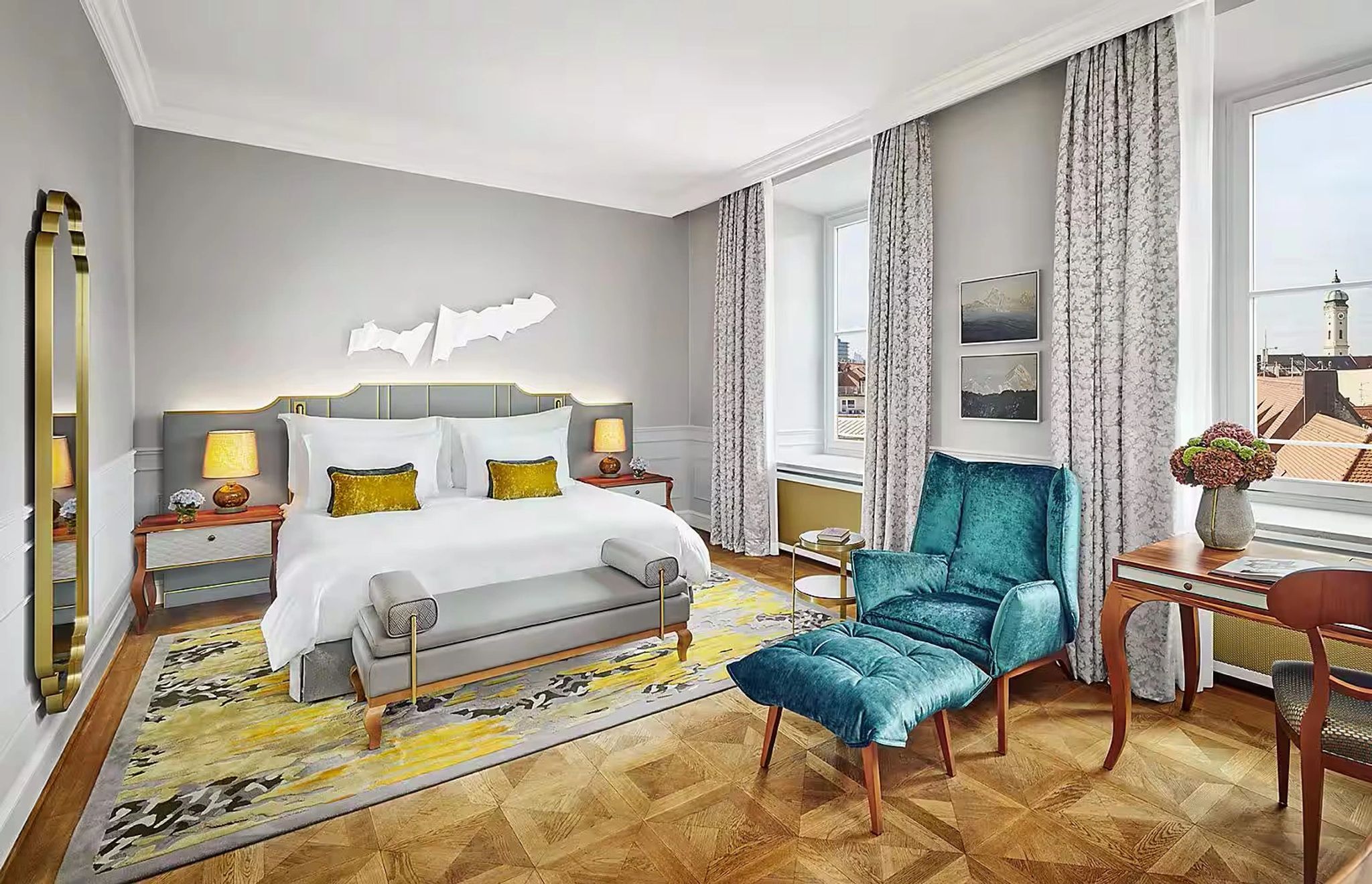 cama king-size – vista panoramica – decoracao contemporanea