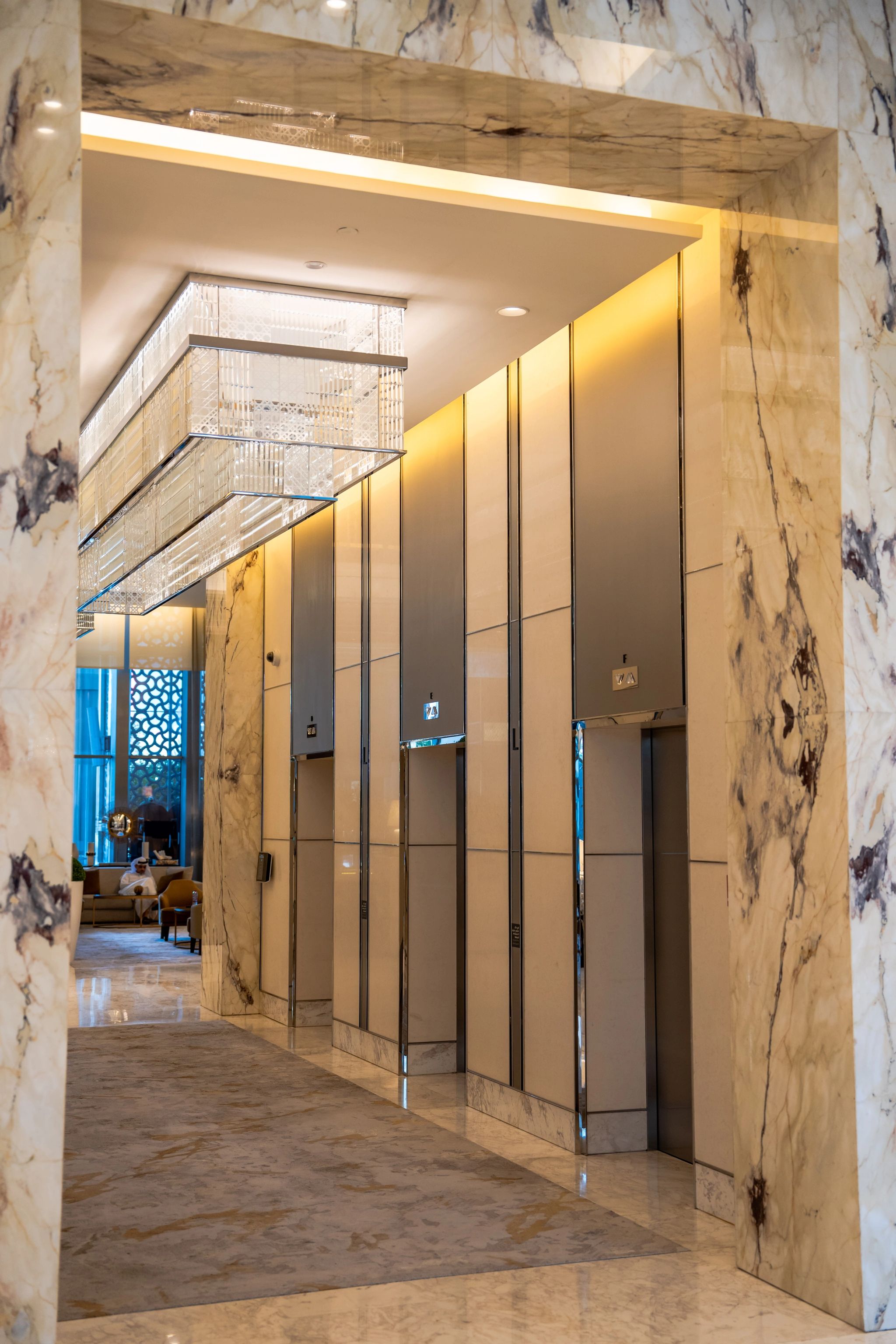 Address Downtown lobby de luxo - recepcao do hotel - design de interiores