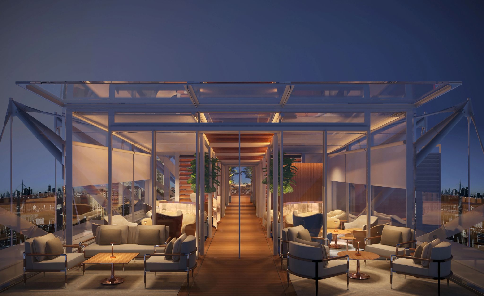 rooftop - rooftop bar - bar moderno – design de luxo - bar em londres - bar vista londres