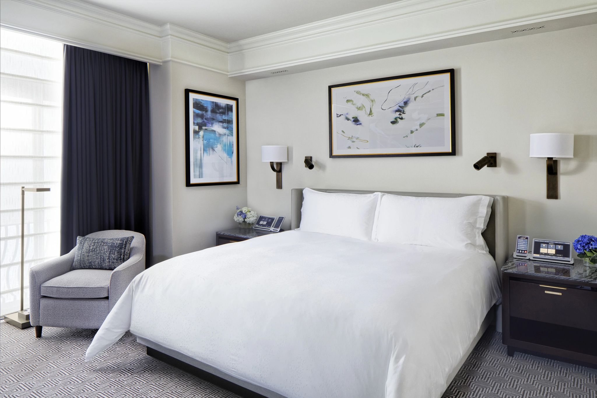 Deluxe quarto de luxo - decoraçao elegante – quarto de hotel