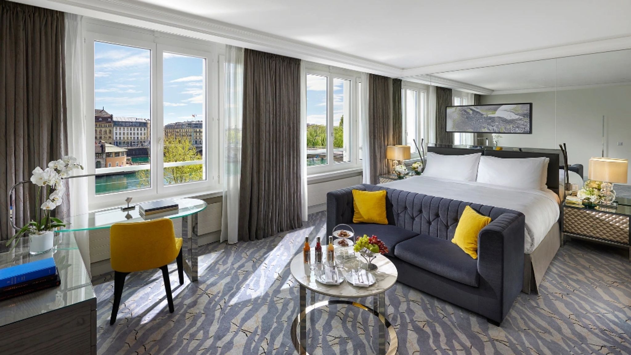 quarto do hotel – vista rio – decoracao moderna